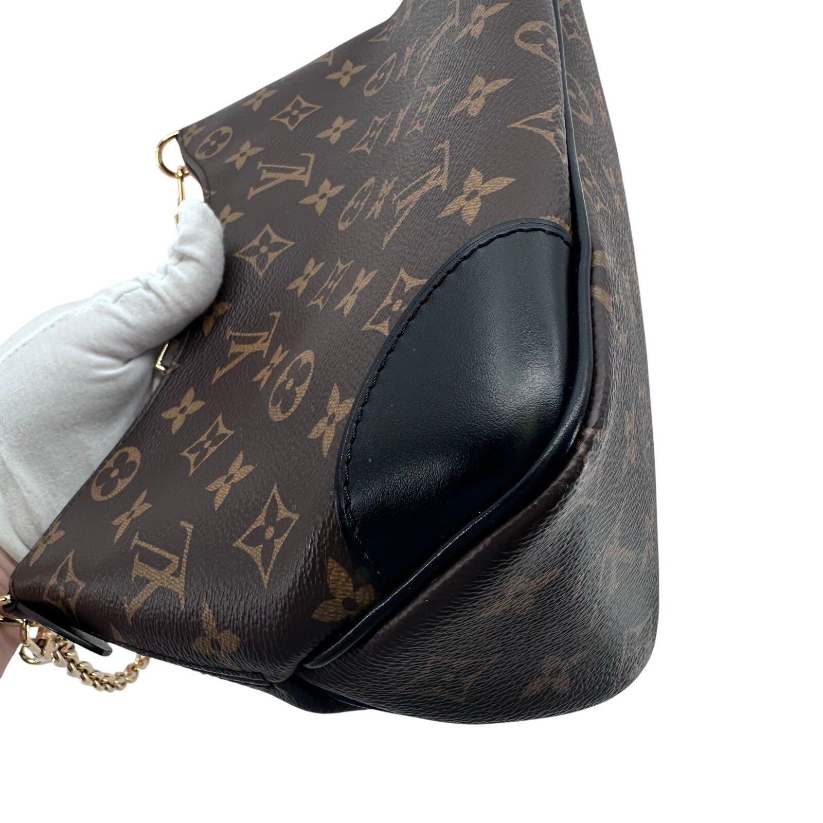 Louis Vuitton LV Monogram Boulogne NM MNG Noir Trim Crossbody Shoulder Bag