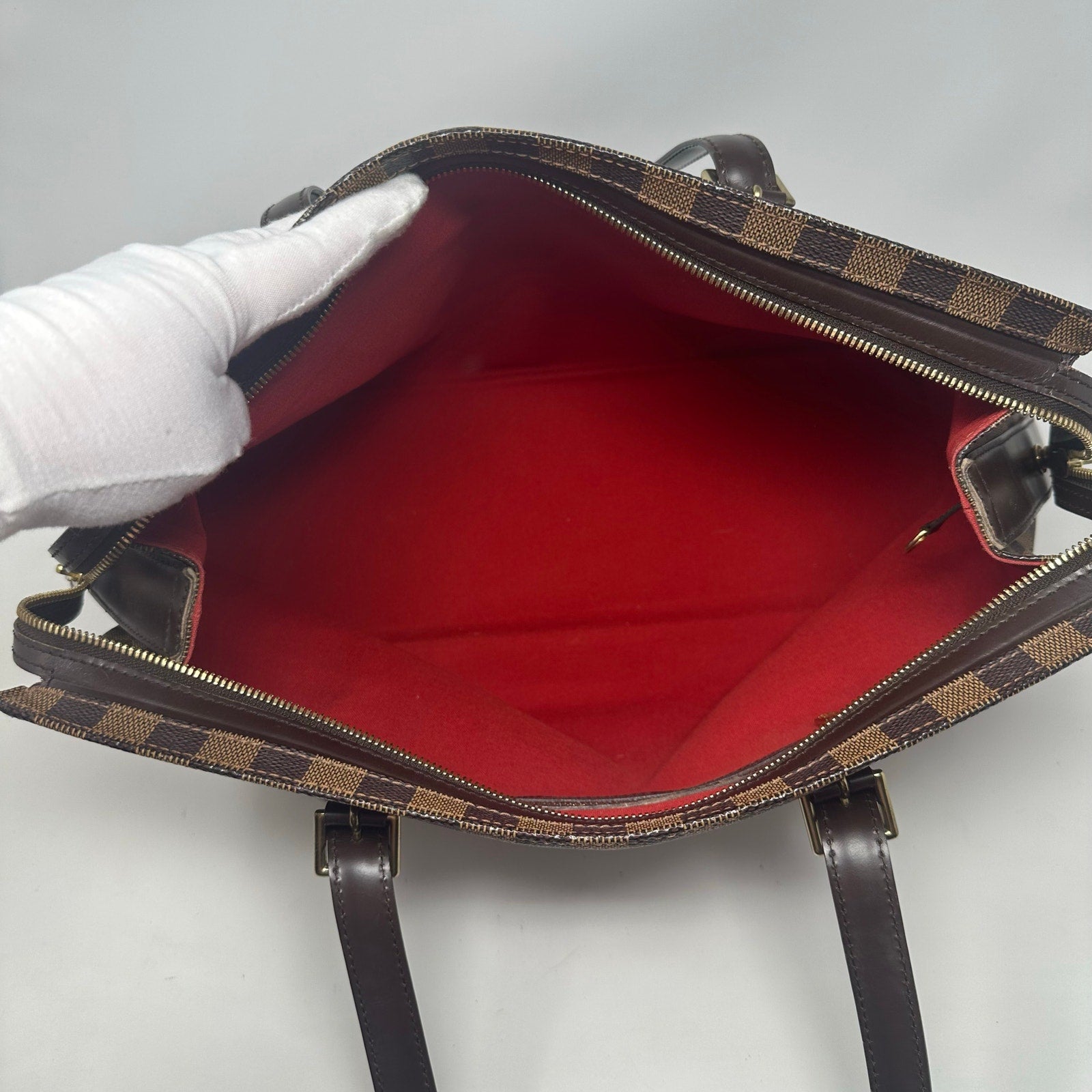 Louis Vuitton LV Tote Bag Chelsea Ebene Brown Damier