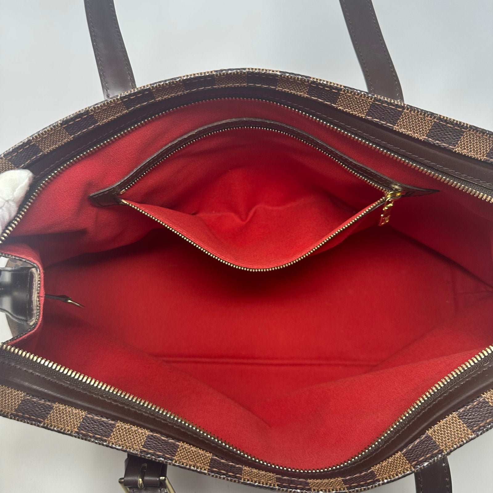 Louis Vuitton LV Tote Bag Chelsea Ebene Brown Damier