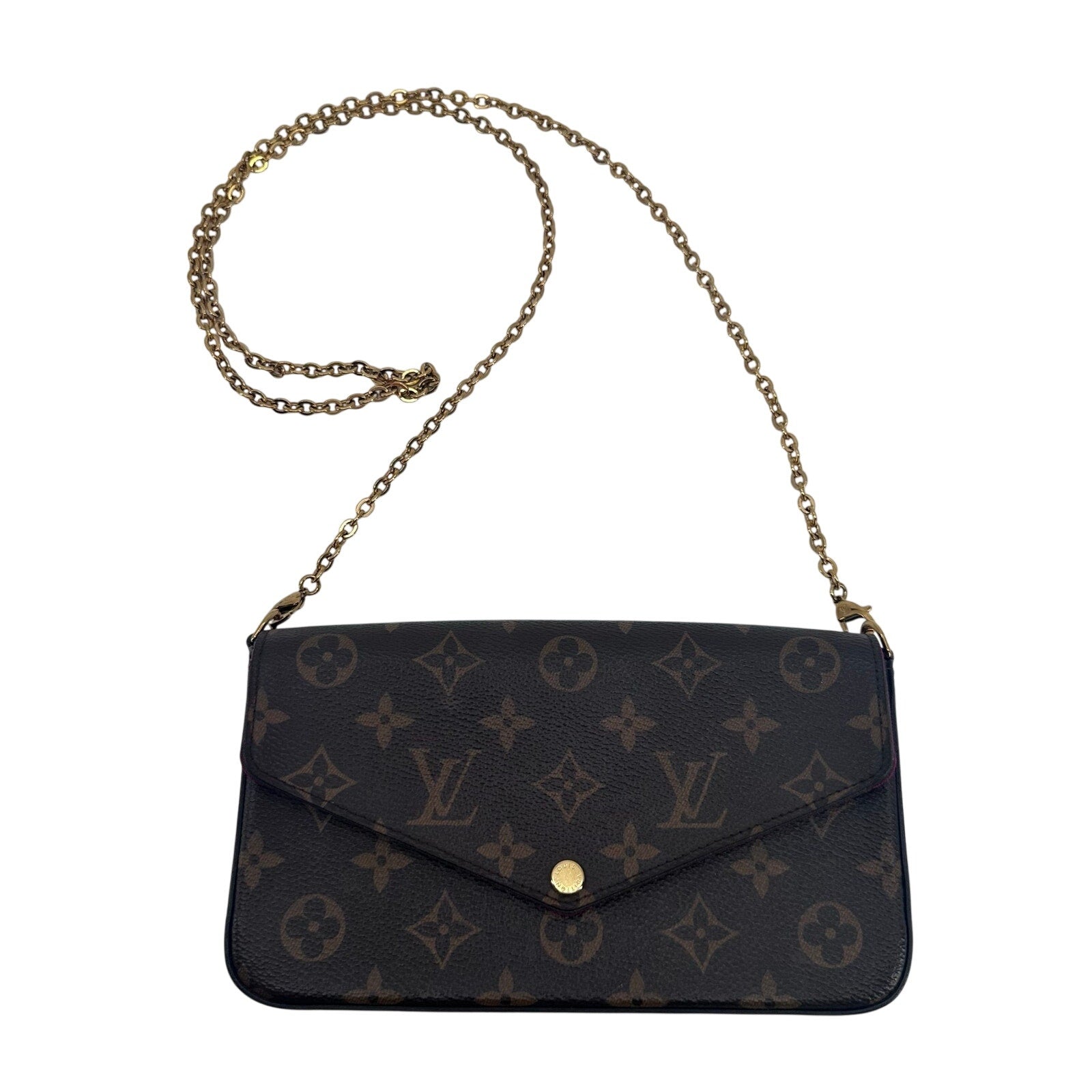 Louis Vuitton LV Monogram Felicie Pochette Crossbody Bag Full Inclusion