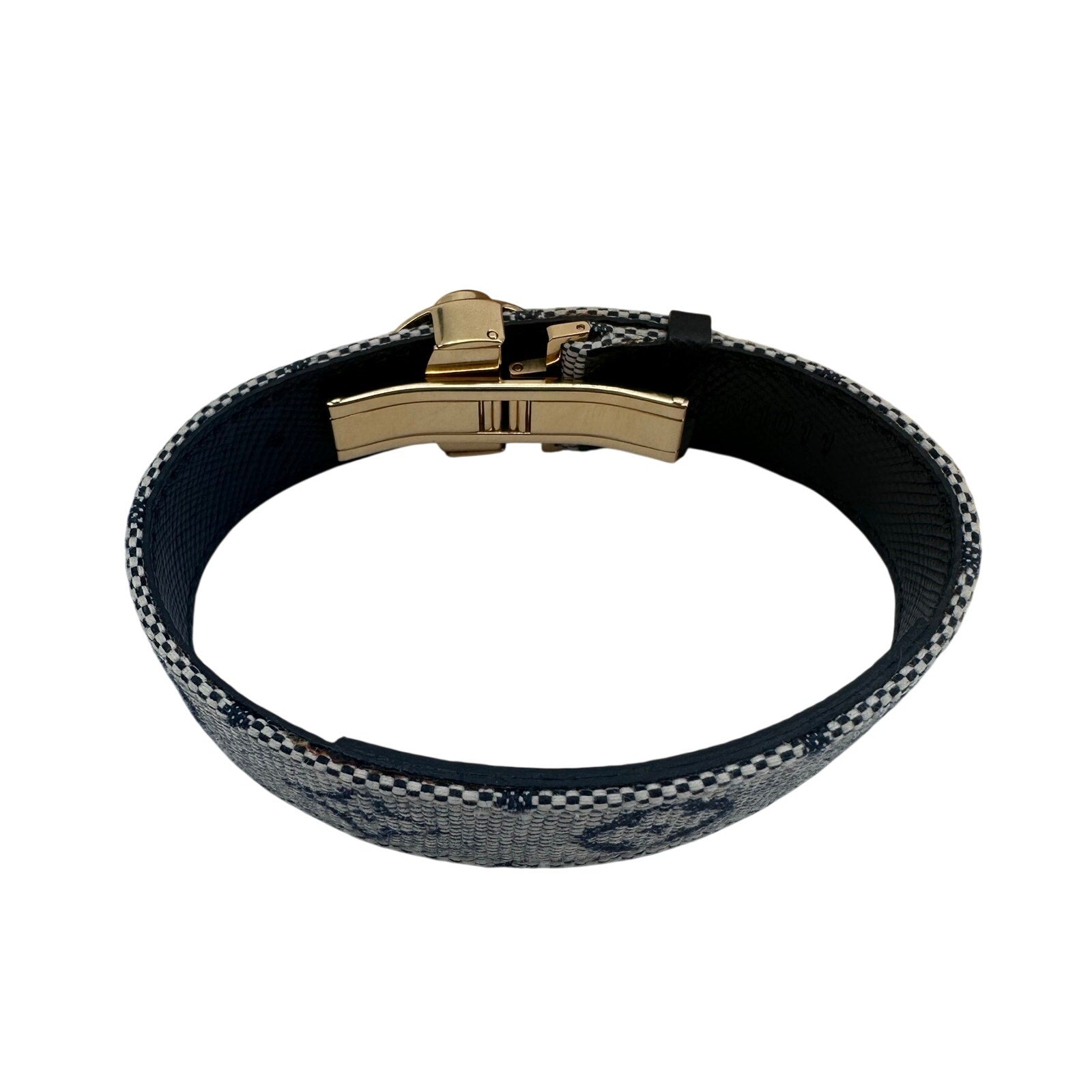 Louis Vuitton LV Mini Lin Monogram Good Luck Bracelet Navy