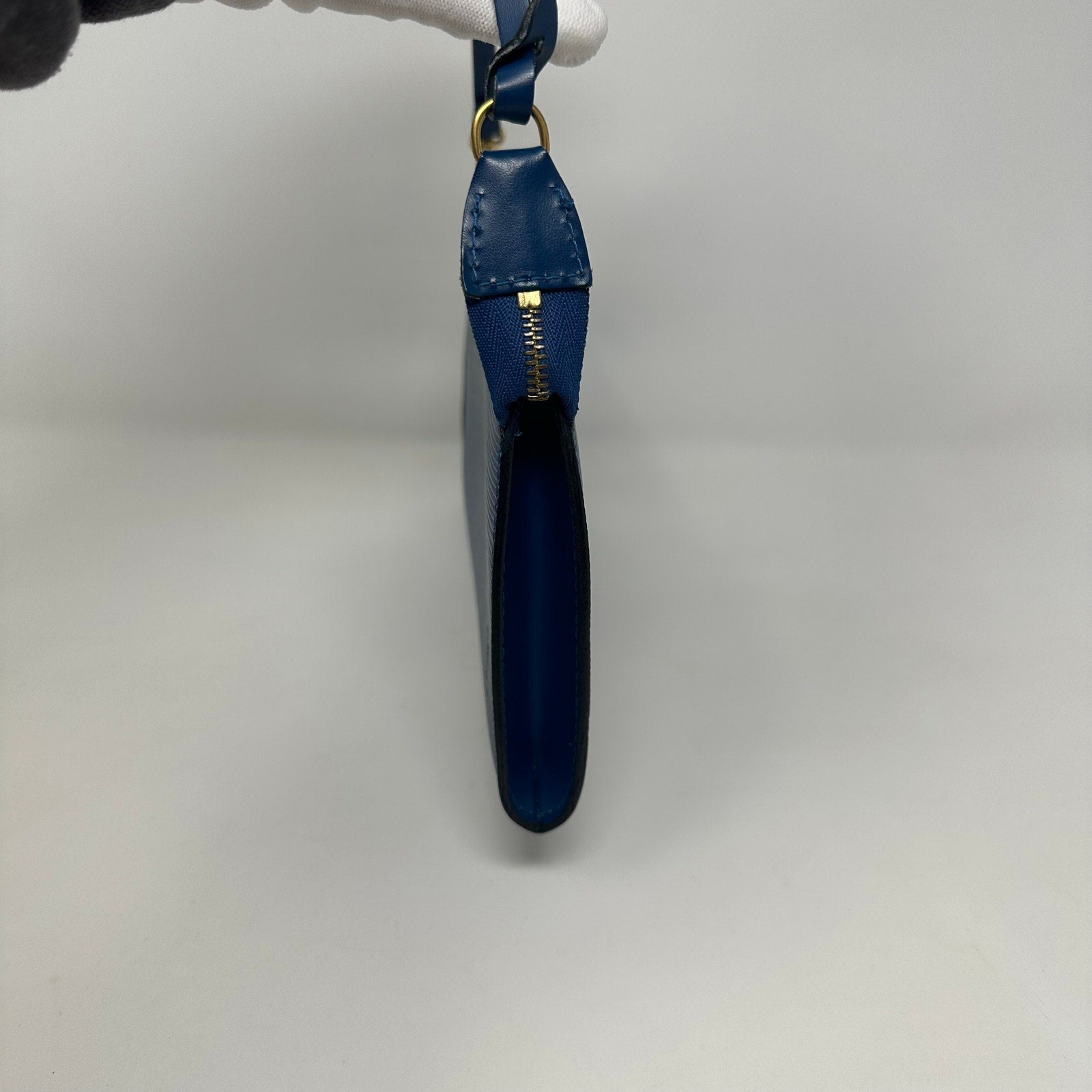 Louis Vuitton LV Blue Epi Leather Pochette Accessoires Pouch