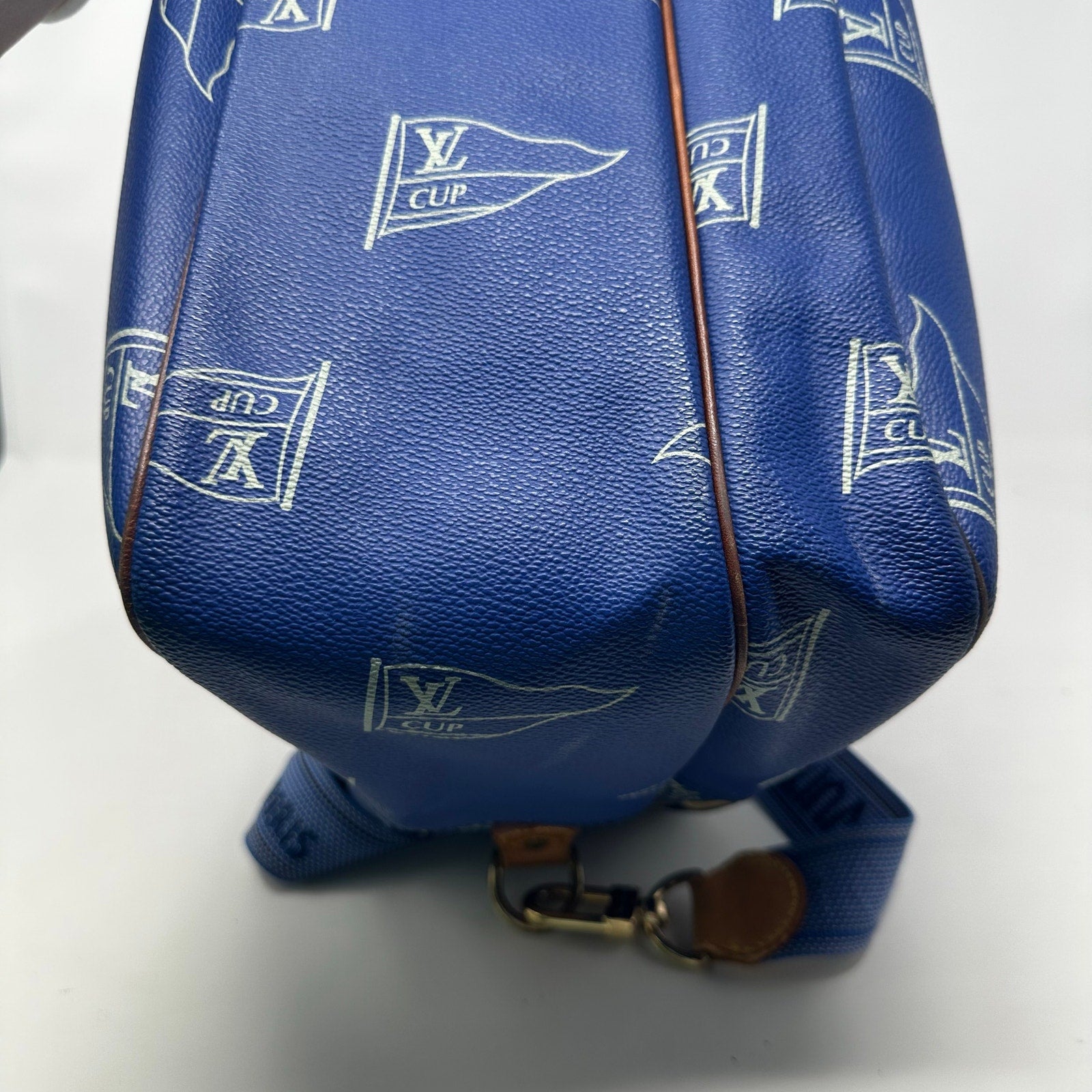 Louis Vuitton LV Cup Blue Monogram Sail Sac Cowes Messenger Bag