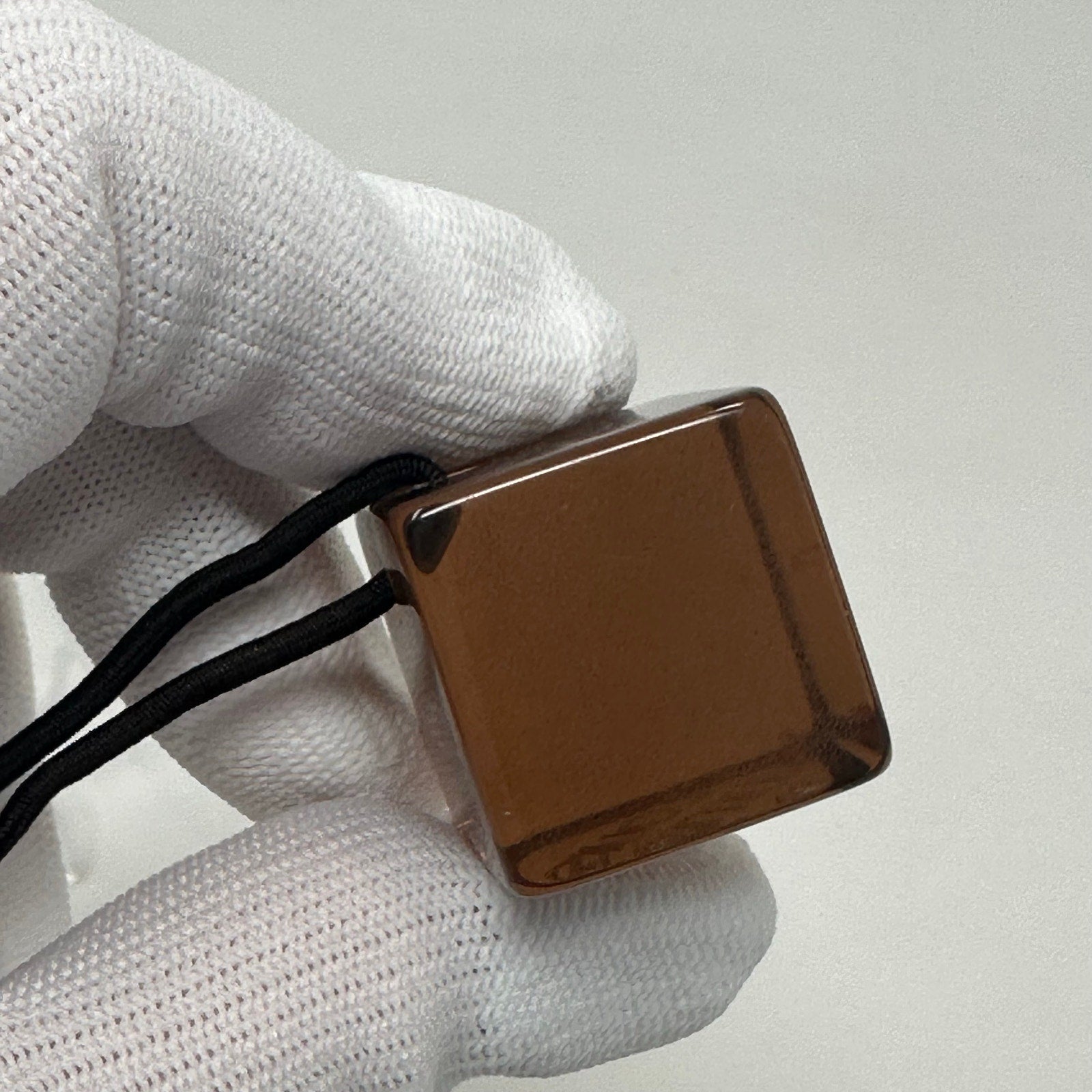 Louis Vuitton LV Transparent Hair Tie Bobbles Clear Brown