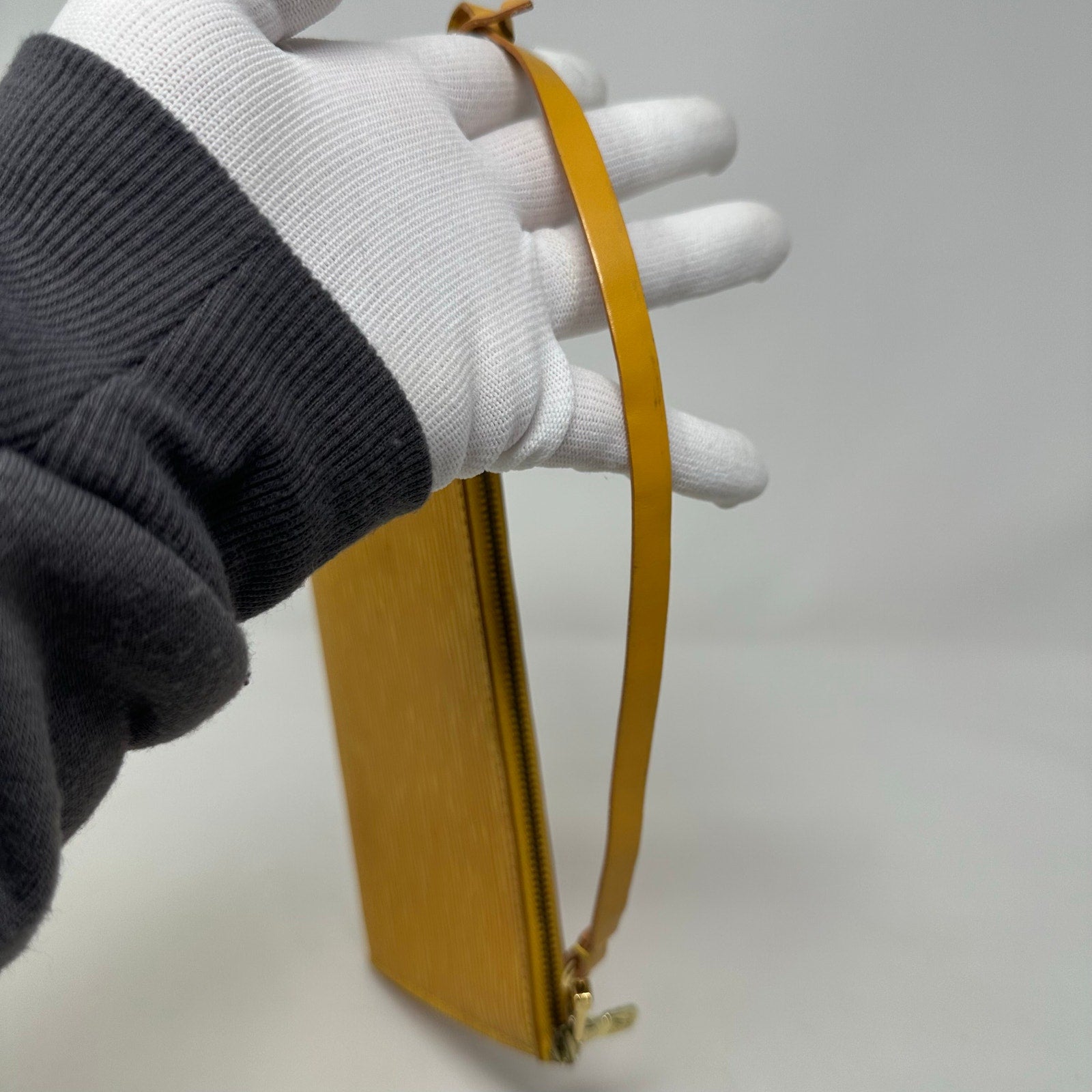 Louis Vuitton LV Yellow Epi Leather Pochette Accessoires Pouch