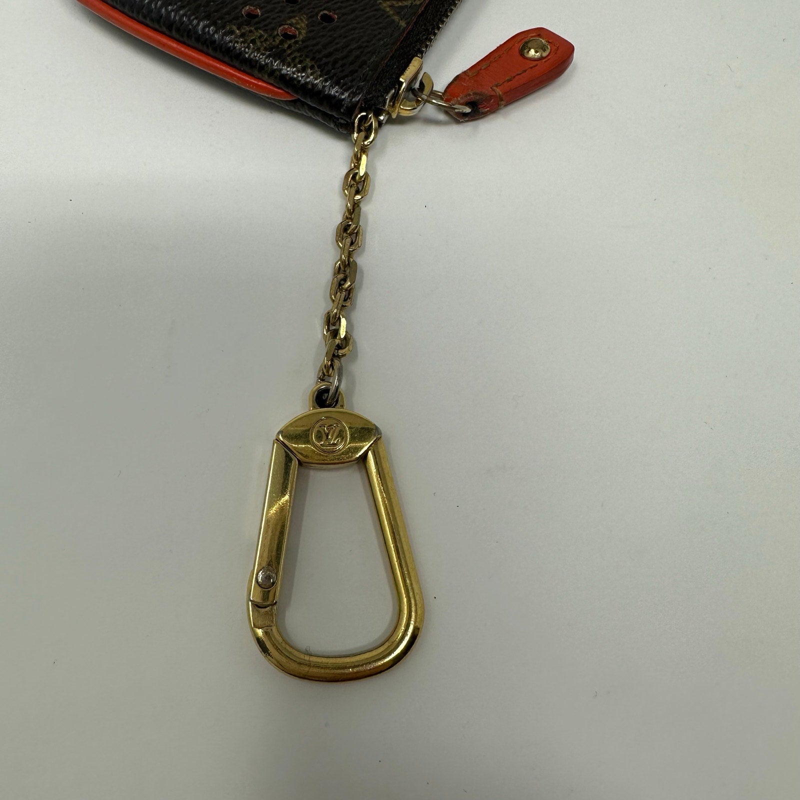 Louis Vuitton LV Monogram Perfo Pochette Cles Wallet Coin Pouch