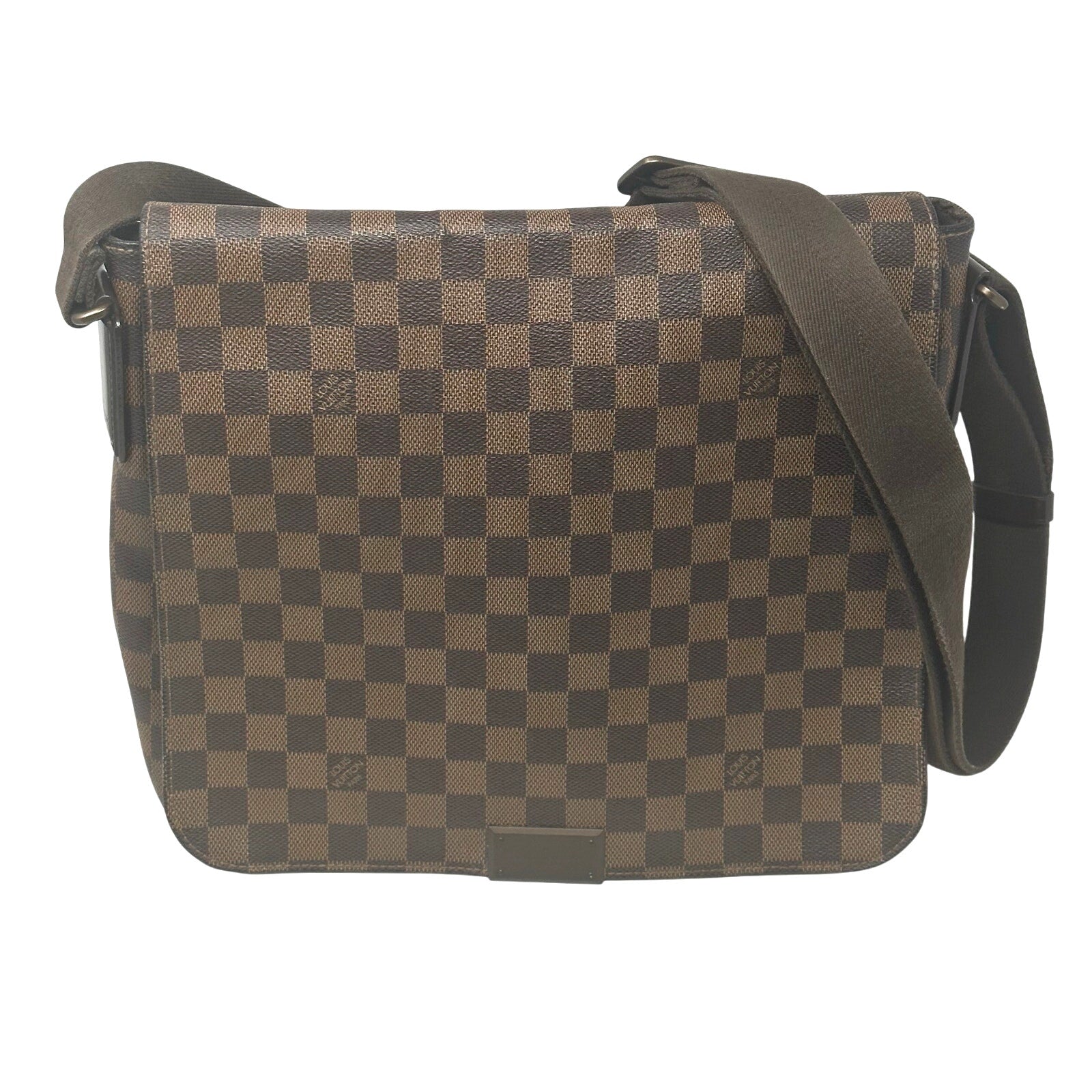 Louis Vuitton LV Damier Ebene District MM Crossbody Messenger Bag