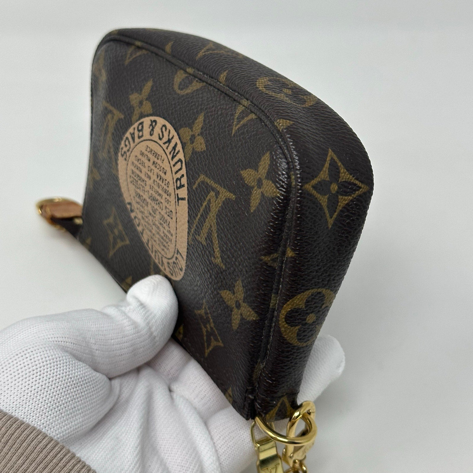 Louis Vuitton LV Limited Edition Monogram Trunks and Bags Mini Pochette