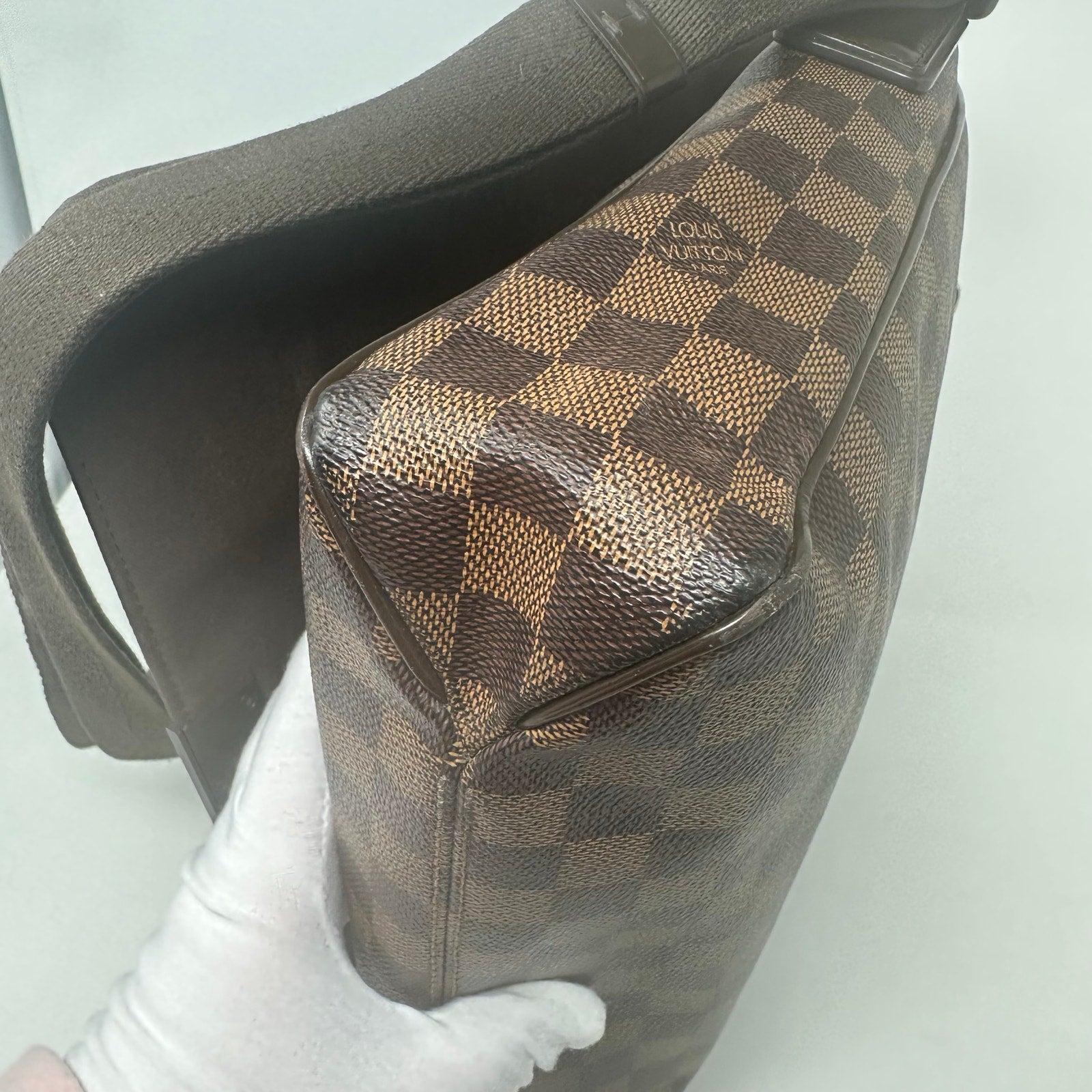 Louis Vuitton LV Damier Ebene District MM Crossbody Messenger Bag