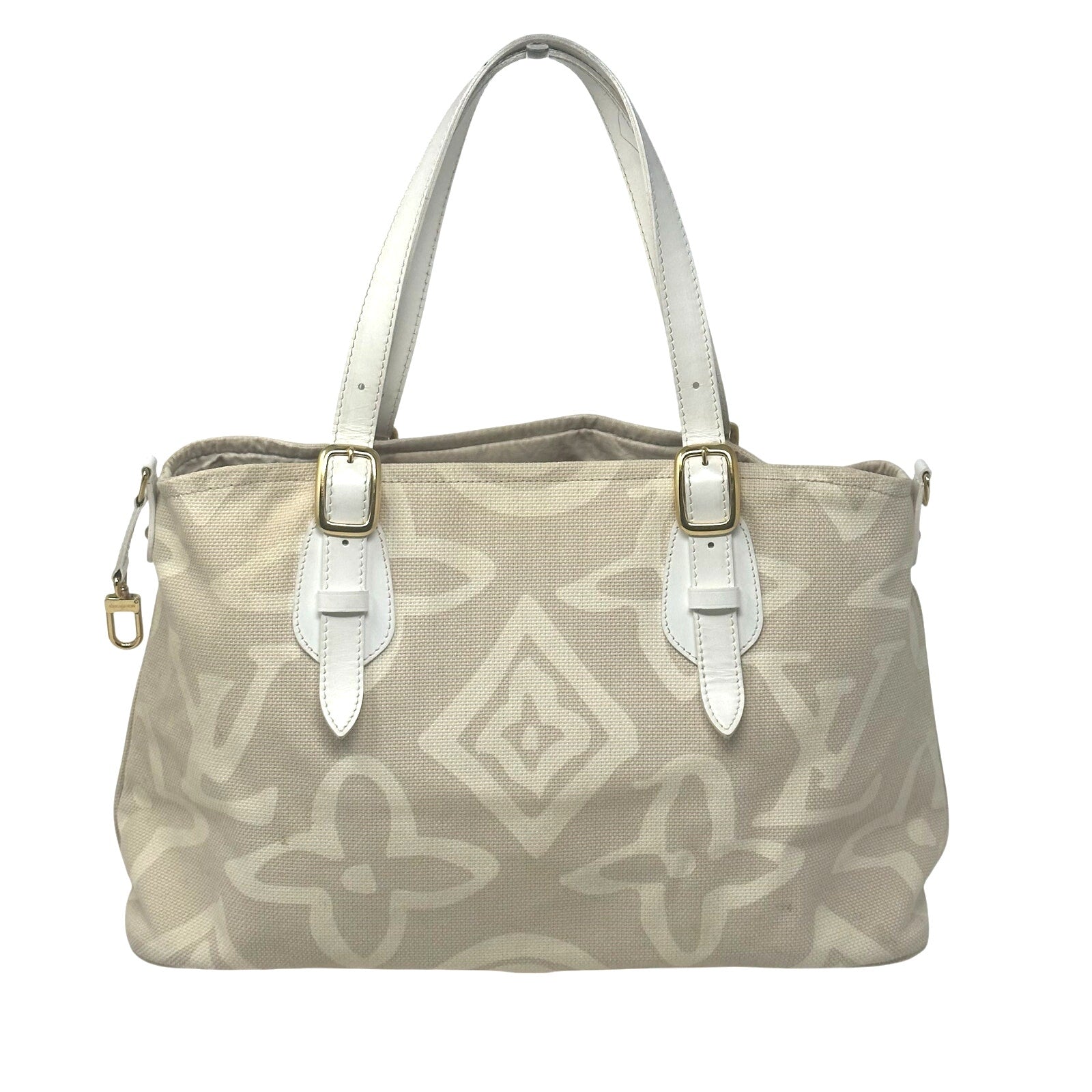 Louis Vuitton LV Tahitienne Cabas PM Tote Shoulder Bag Neutrals Beige Canvas