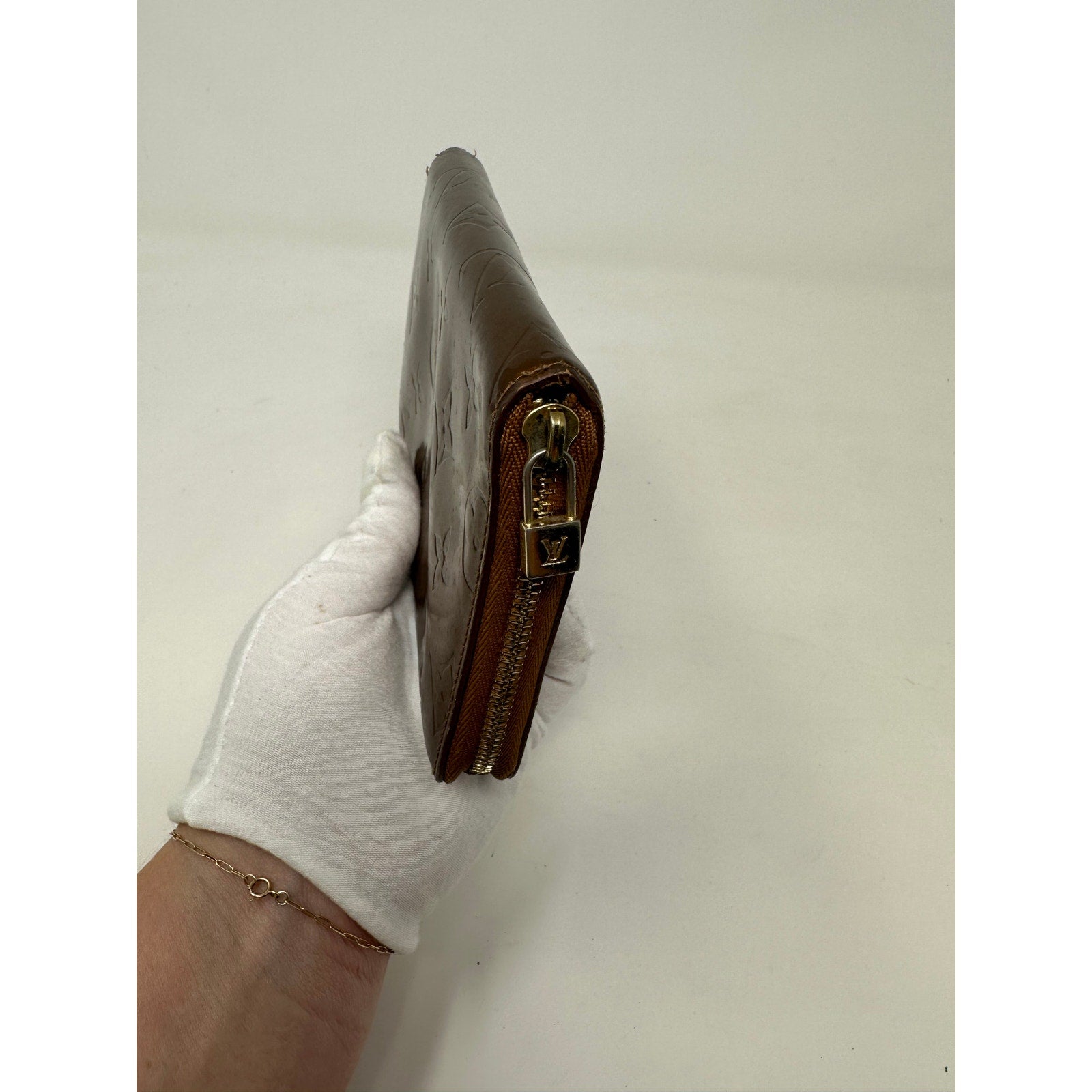 Louis Vuitton LV Vernis Monogram Eldridge Wallet Bronze