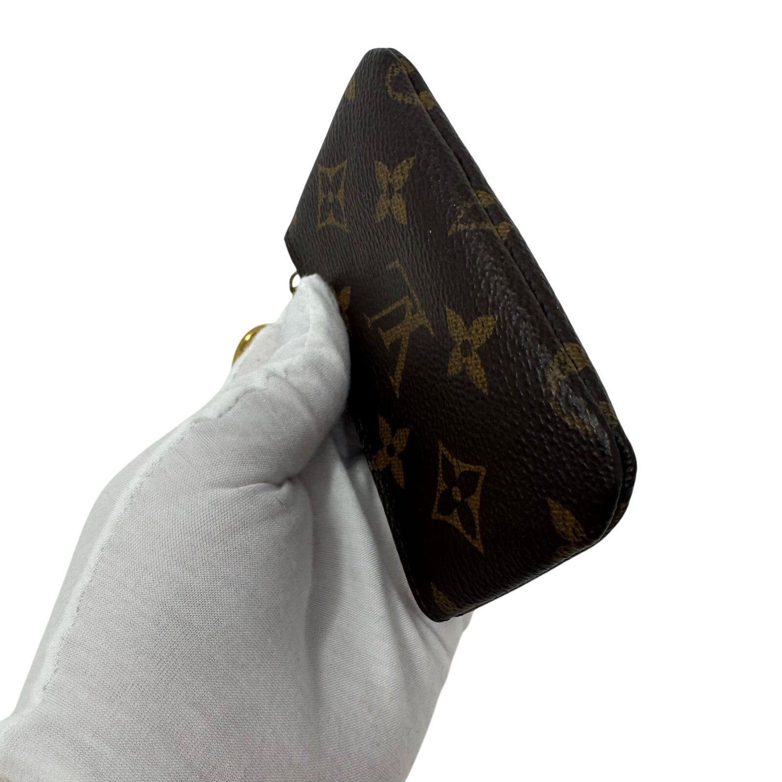 Louis Vuitton LV Monogram Key Coin Cles Zip Pouch Keychain
