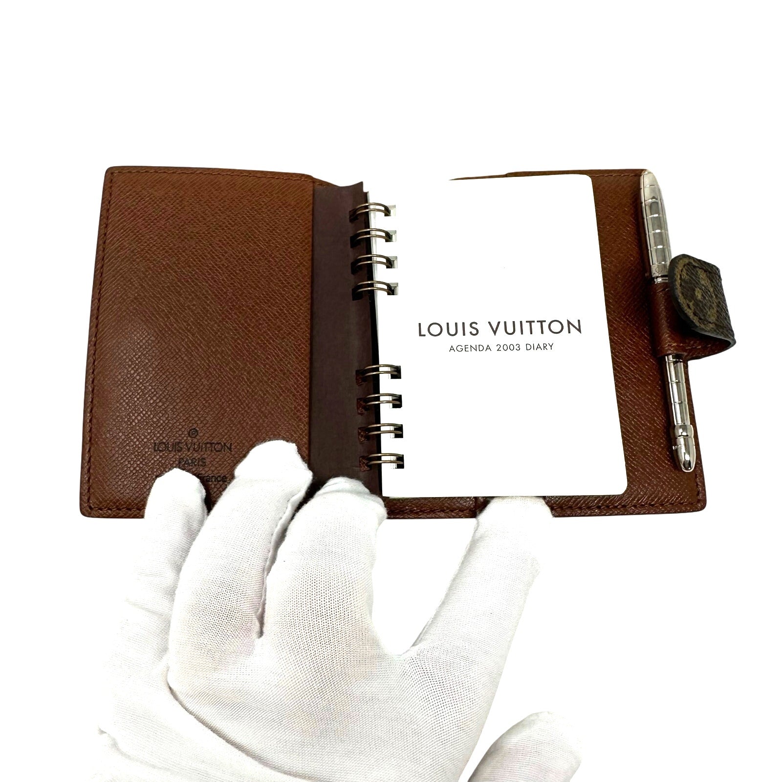 Louis Vuitton LV Monogram 2003 Limited Edition Mini Agenda With Pen & Insert