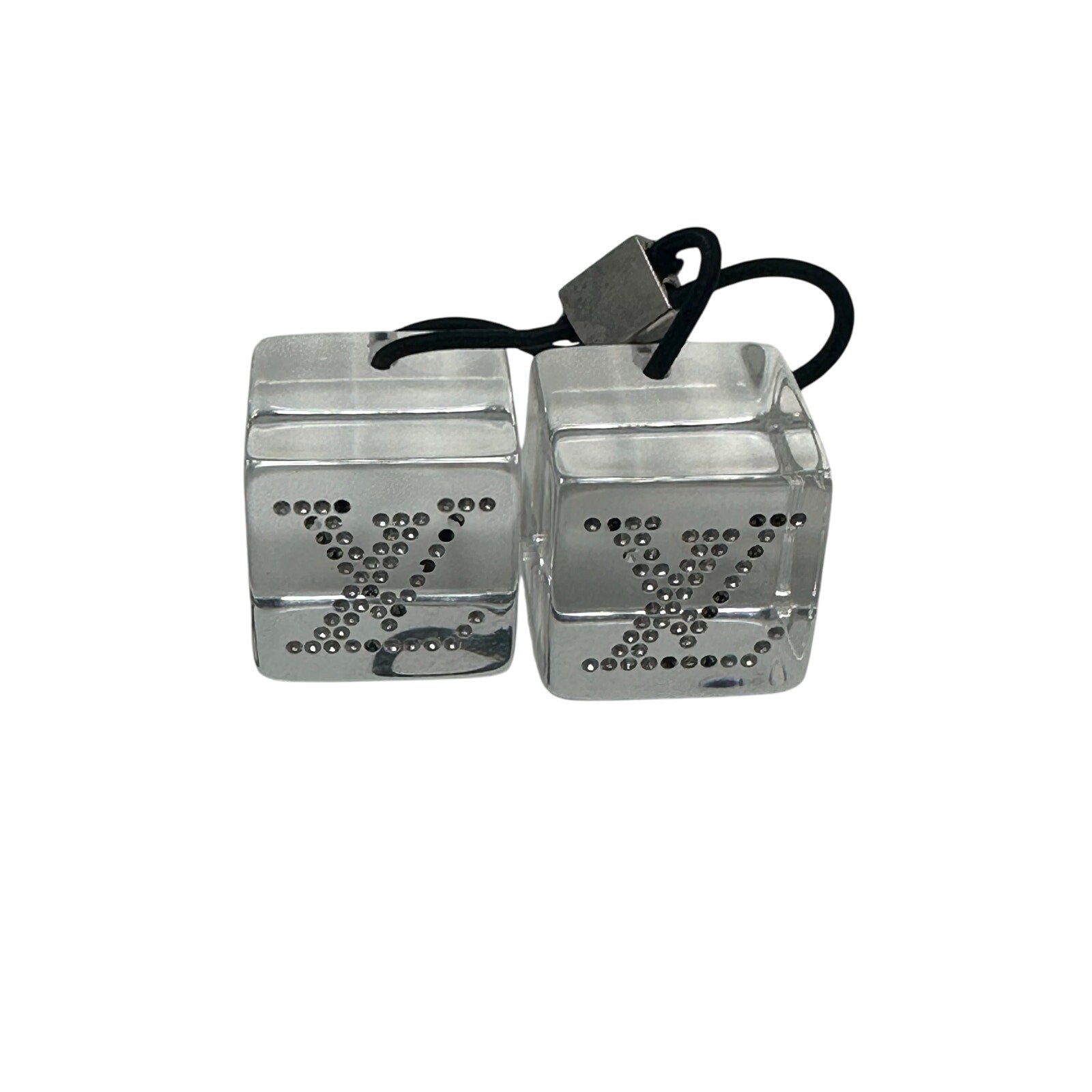 Louis Vuitton LV Transparent Hair Tie Bobbles Silver Clear