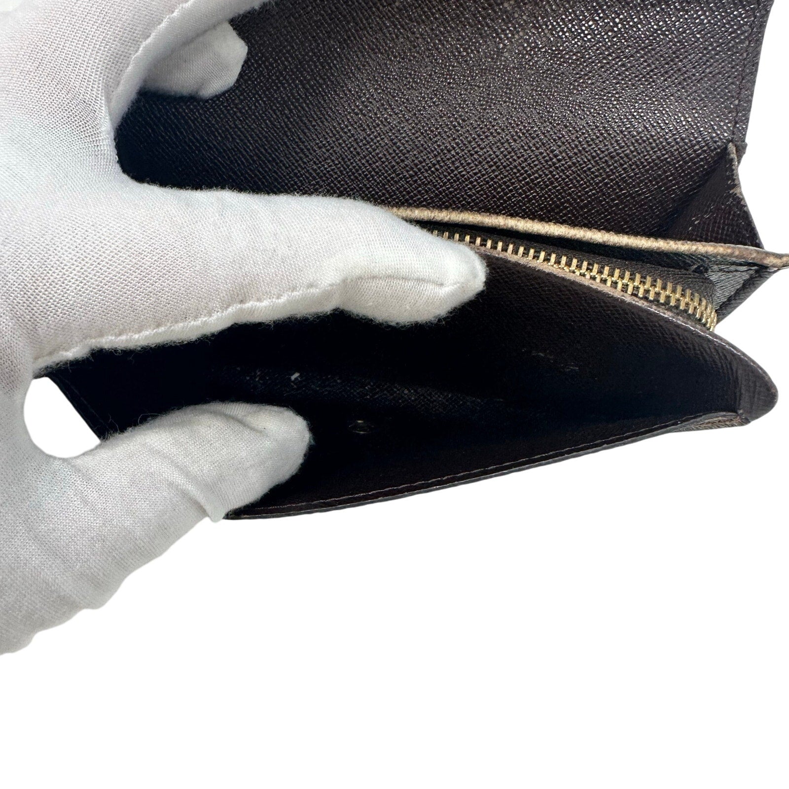 Louis Vuitton LV Damier Ebene Porte Monnaie Tresor Wallet