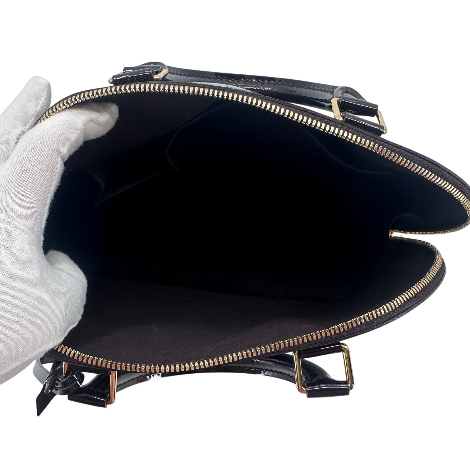 Louis Vuitton LV Monogram Vernis Alma PM Amarante Full Set