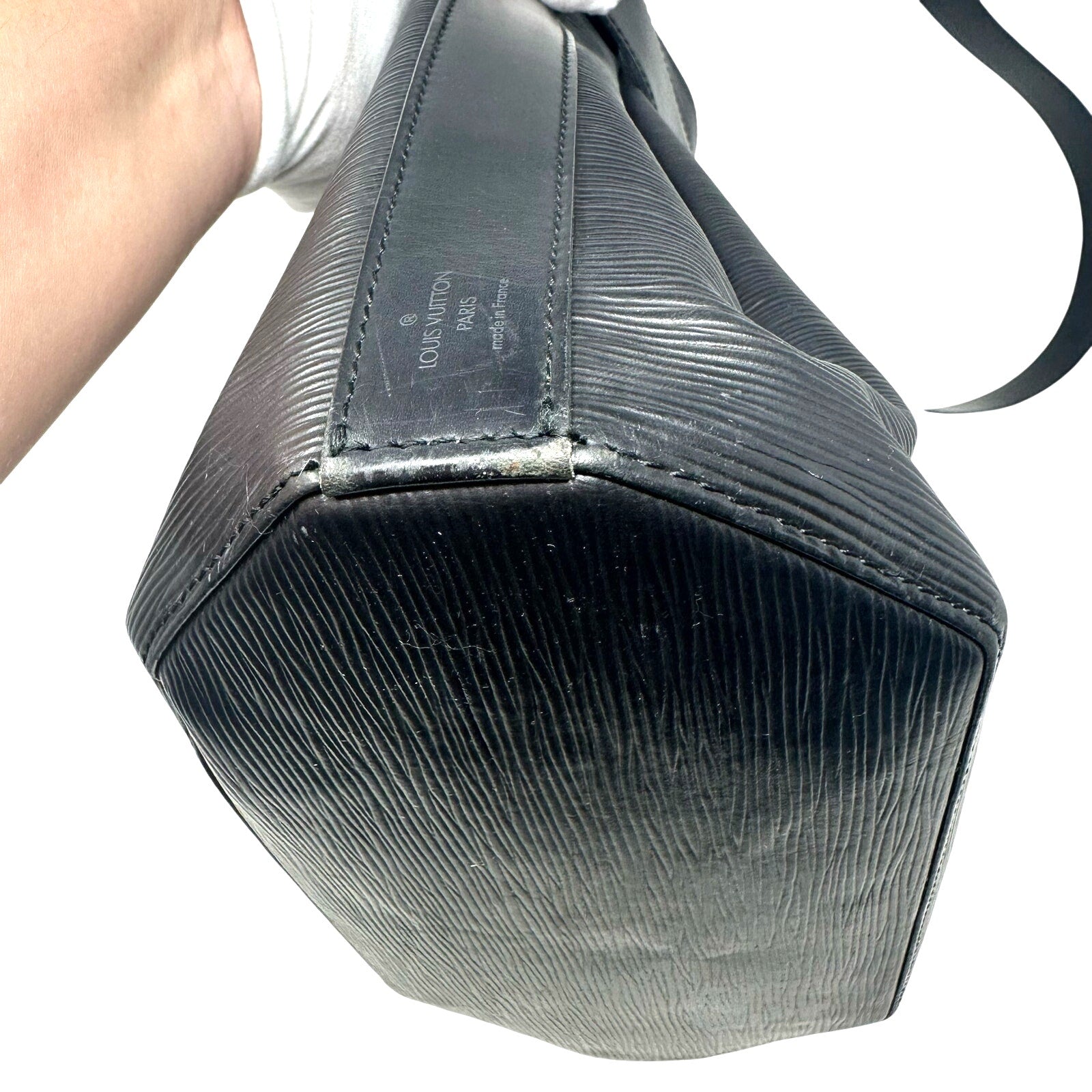 Louis Vuitton LV Sac DePaul Black Epi Leather Shoulder Bag