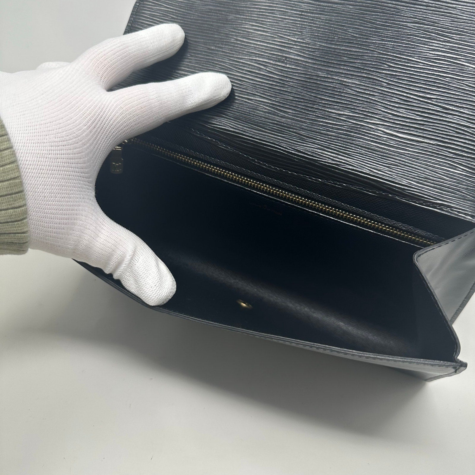 Louis Vuitton LV Art Deco Epi Leather Black Clutch Bag