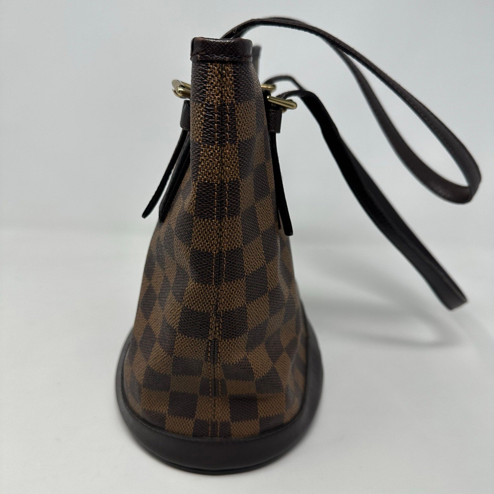 Louis Vuitton LV Damier Ebene Marais Bucket Tote Bag