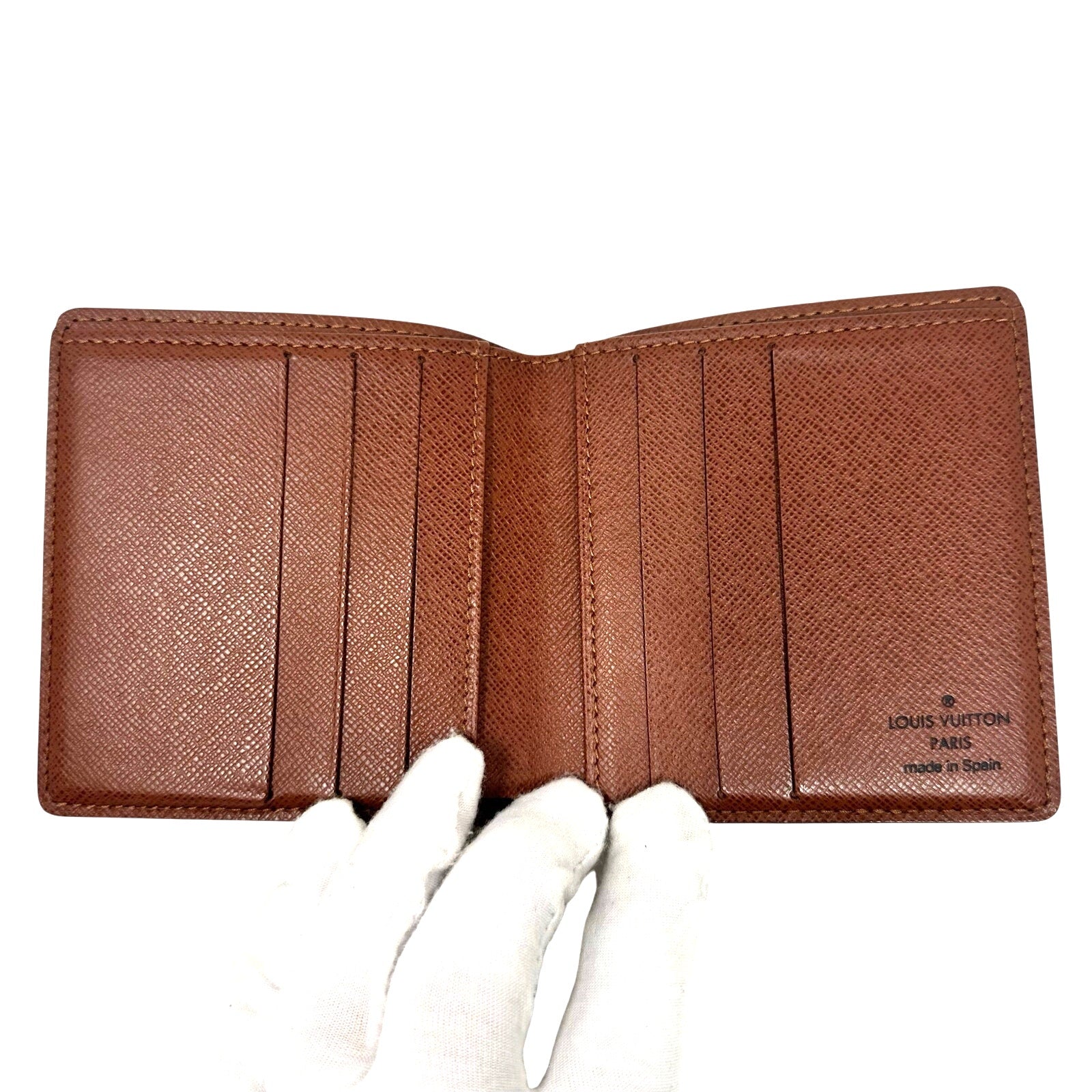 Louis Vuitton LV Monogram Slim Profile Bifold Wallet Card Holder