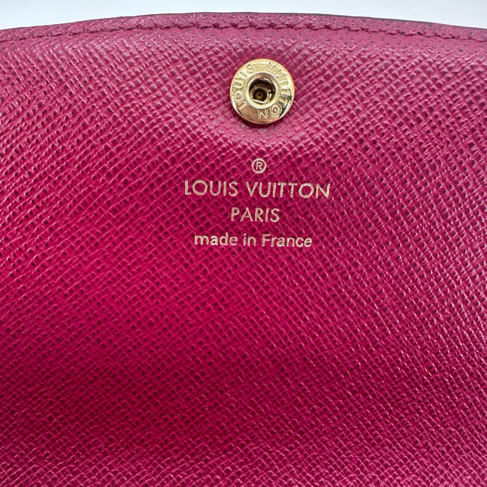 Louis Vuitton LV Monogram Emilie Wallet Pivione Pink