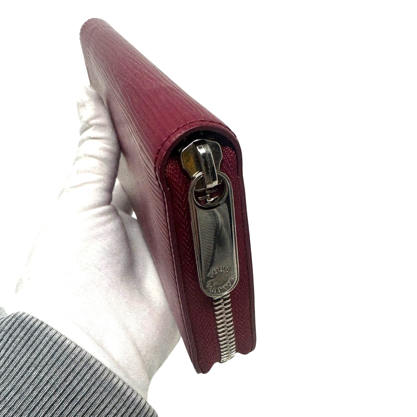 Louis Vuitton LV Epi Leather Zippy Long Wallet Burgundy
