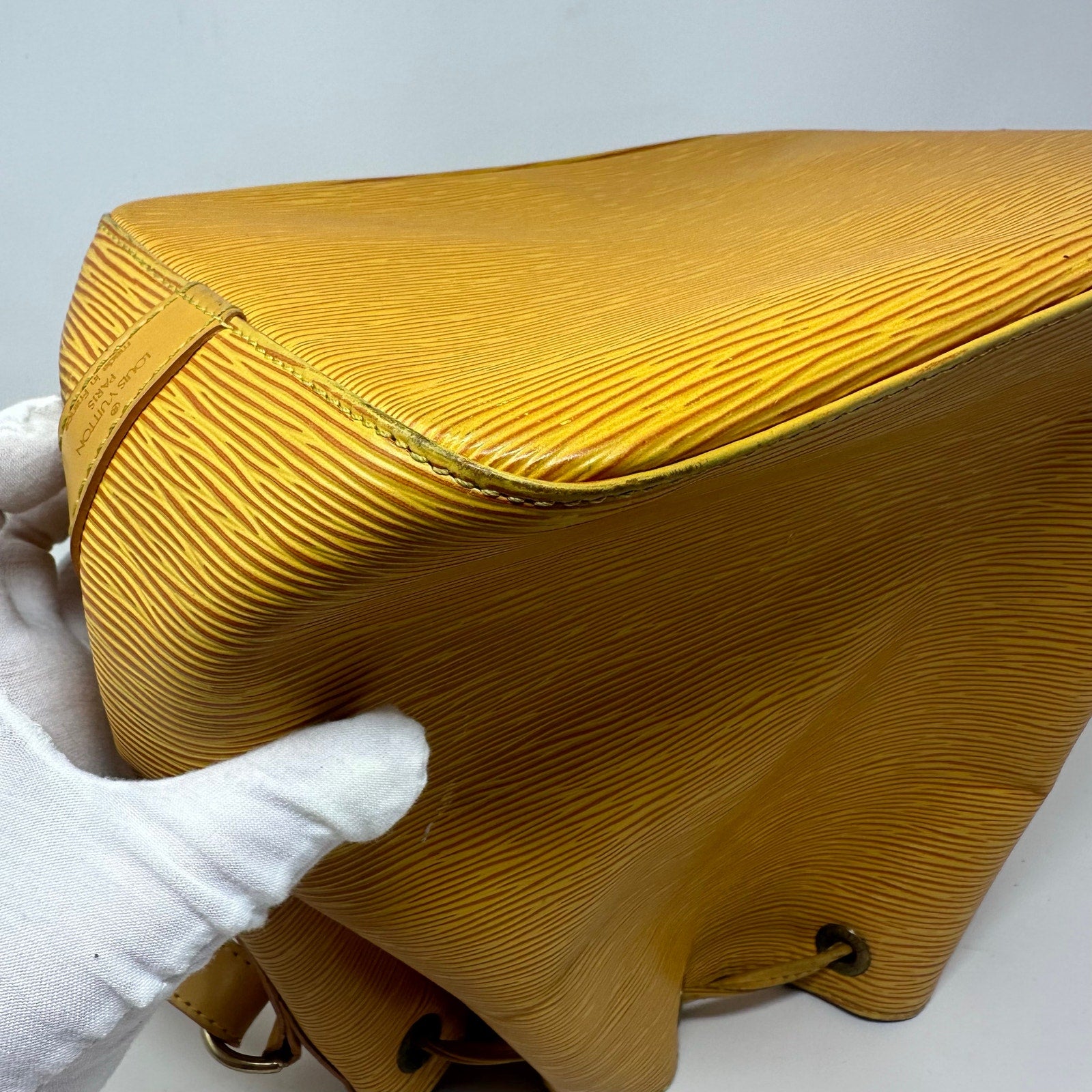 Louis Vuitton LV Petit Noe Epi Yellow Bag Drawstring Bucket Shoulder Bag