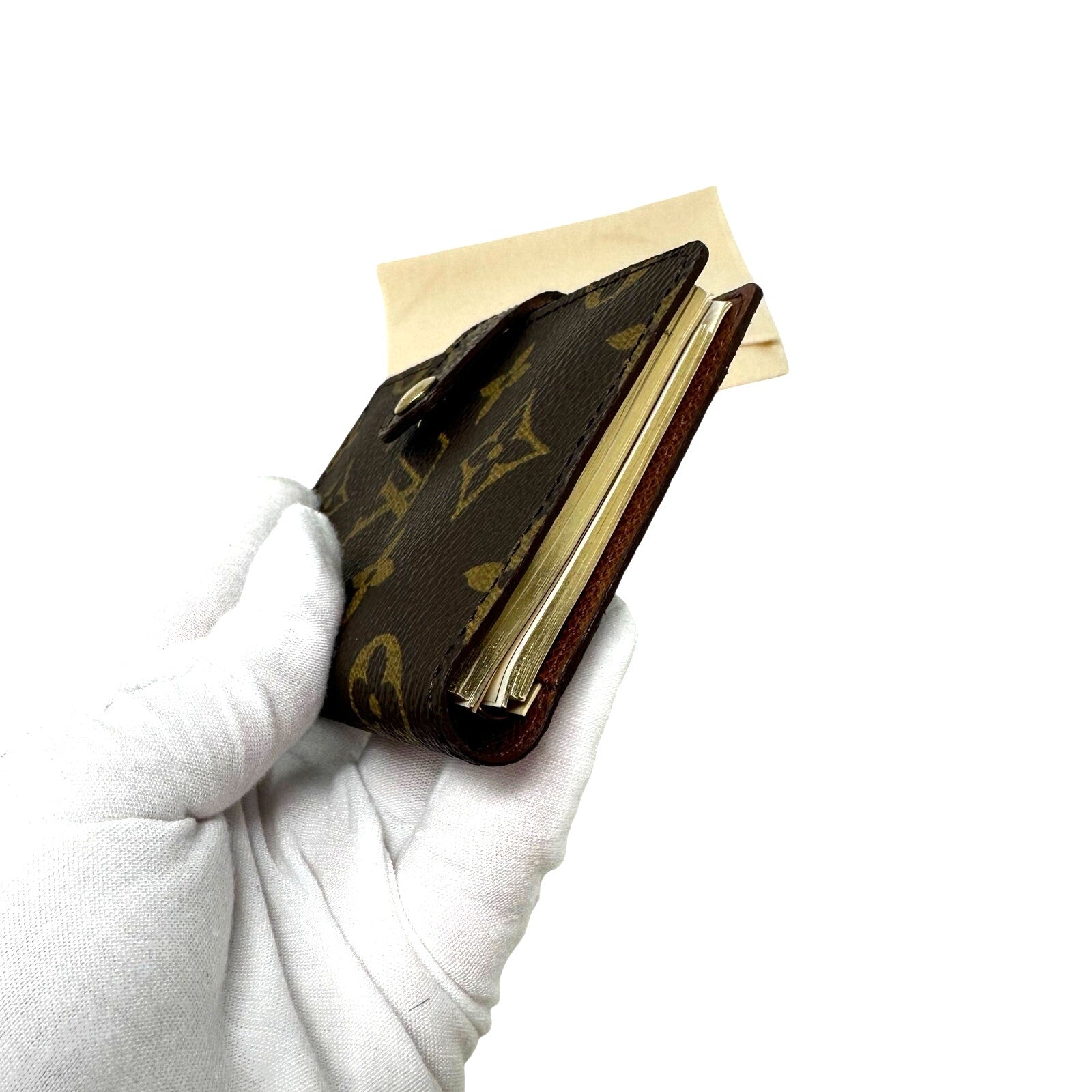 Louis Vuitton Monogram Mini Diary Cover Address Phone Book With Pencil