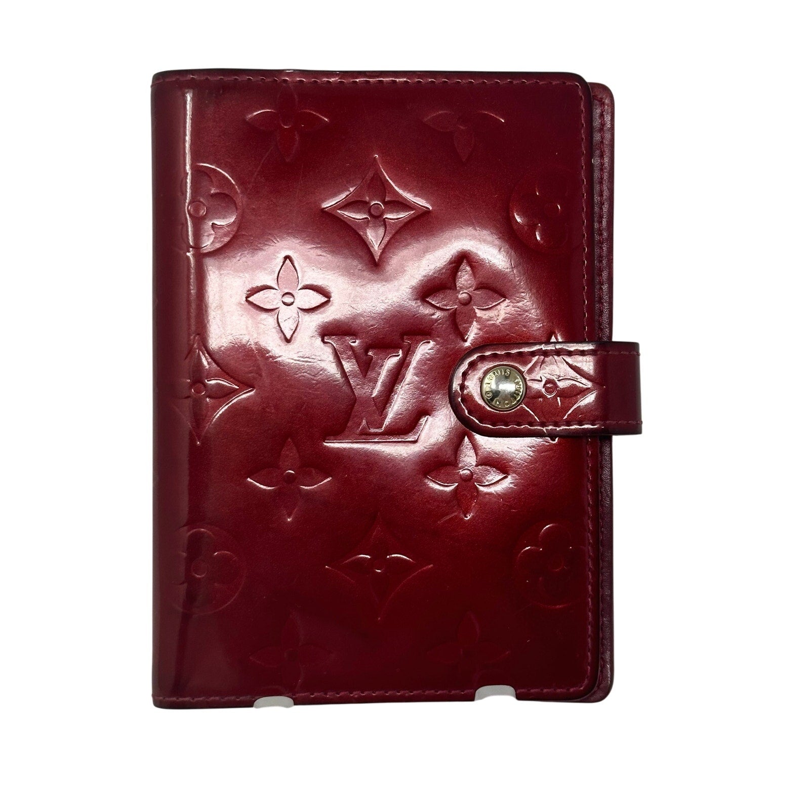 Louis Vuitton LV Agenda PM Cover Vernis Dark Red