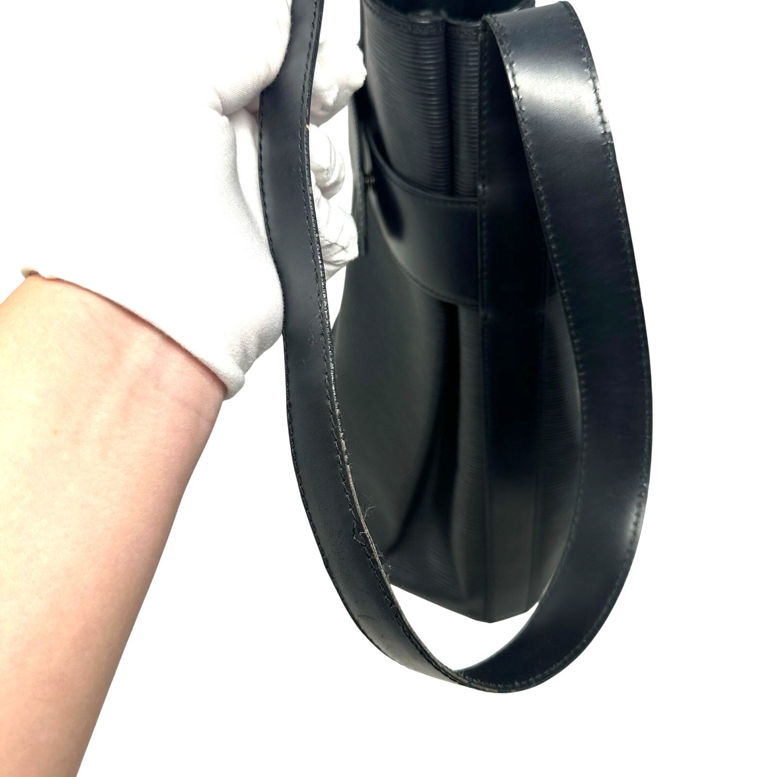 Louis Vuitton LV Sac DePaul Black Epi Leather Shoulder Bag
