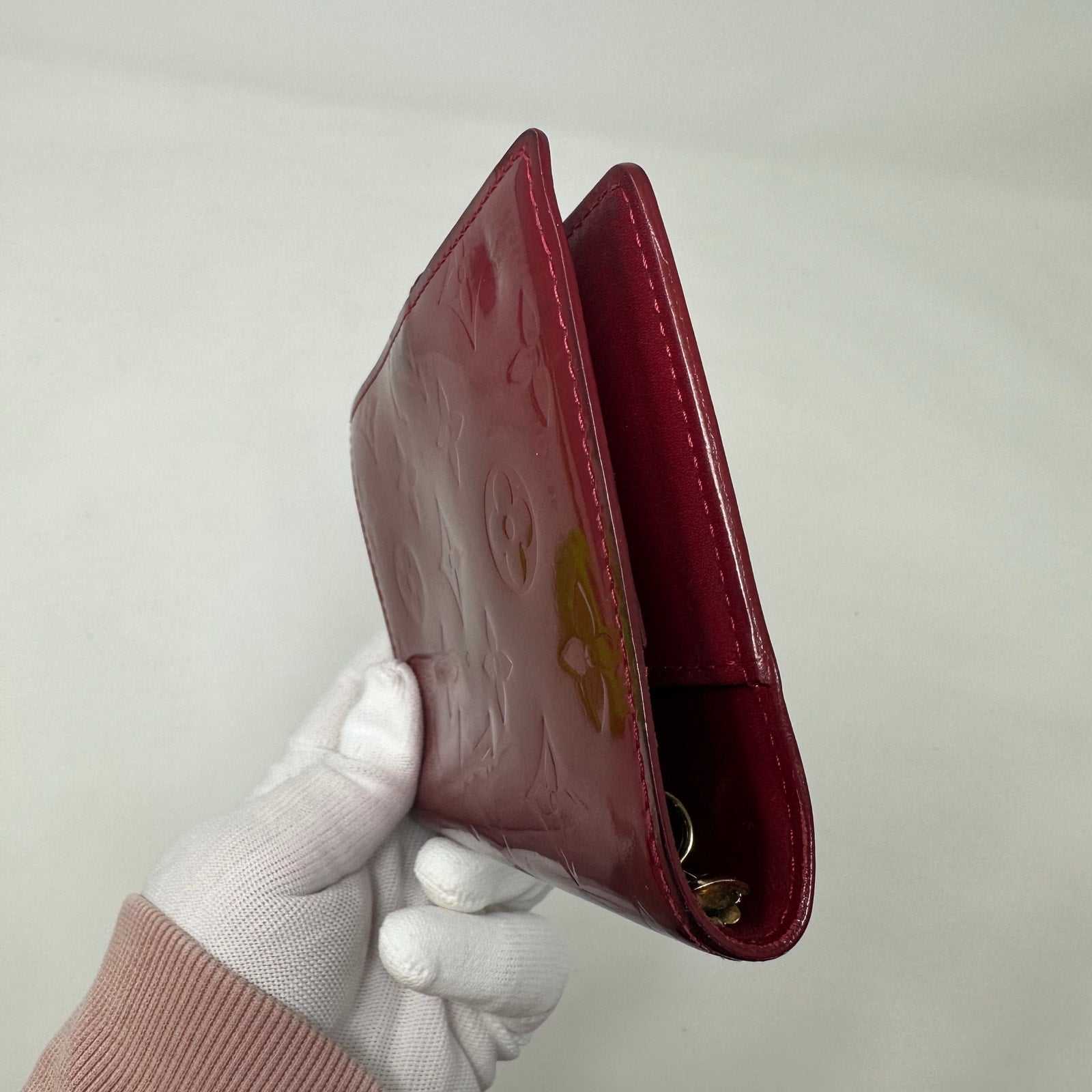 Louis Vuitton LV Agenda PM Cover Vernis Dark Red
