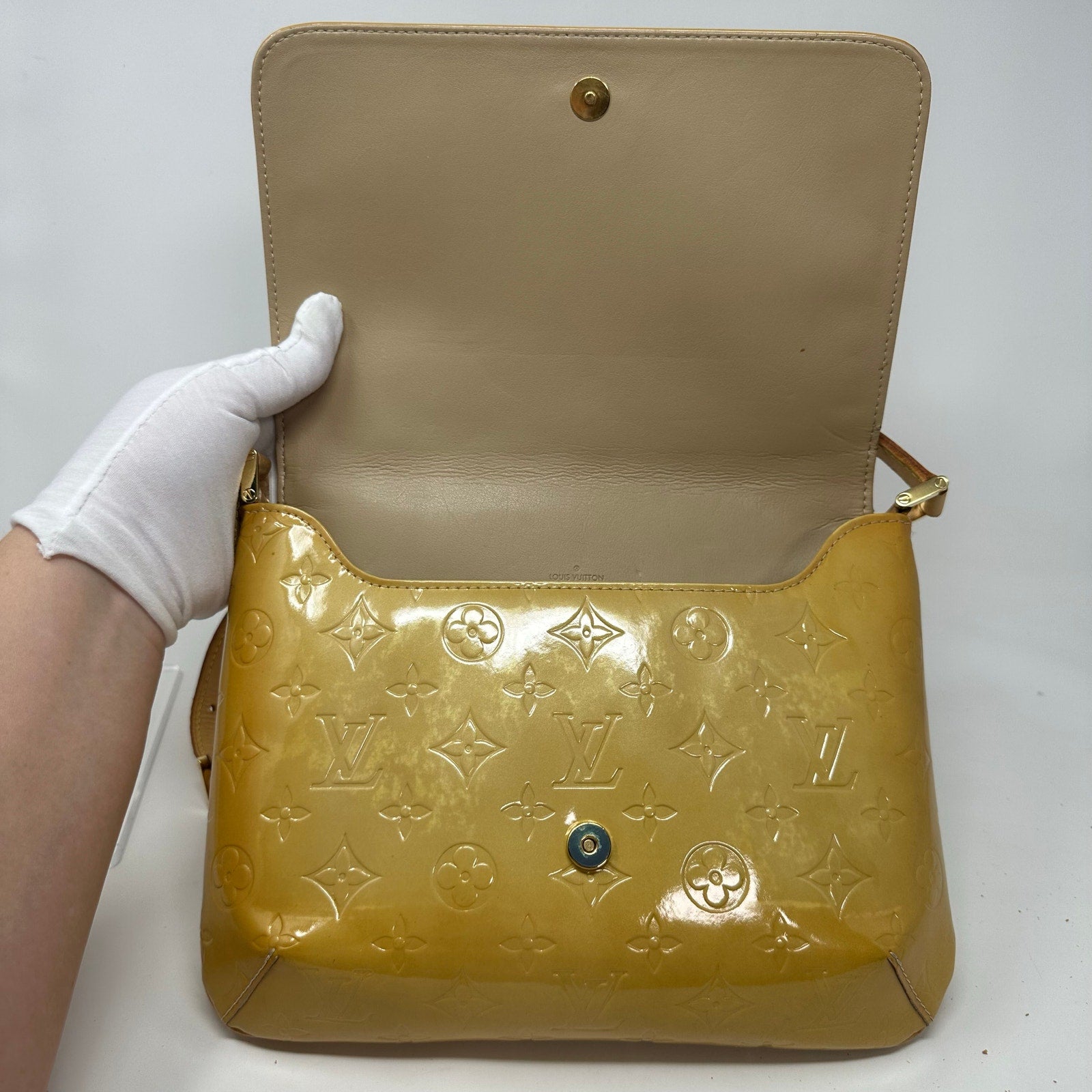 Louis Vuitton LV Vernis Yellow Thompson Street Shoulder Bag