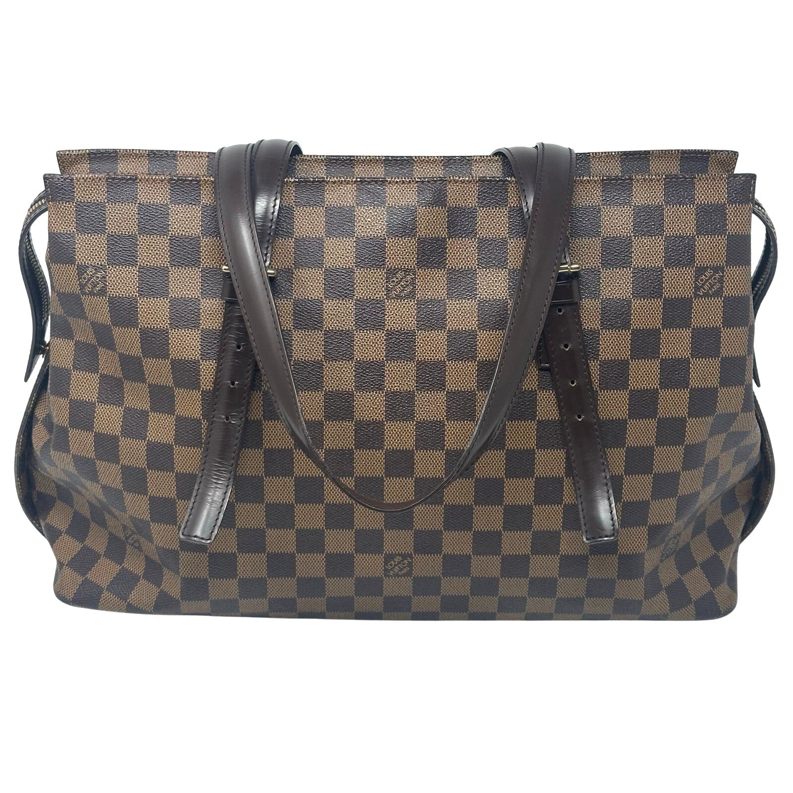 Louis Vuitton LV Tote Bag Chelsea Ebene Brown Damier