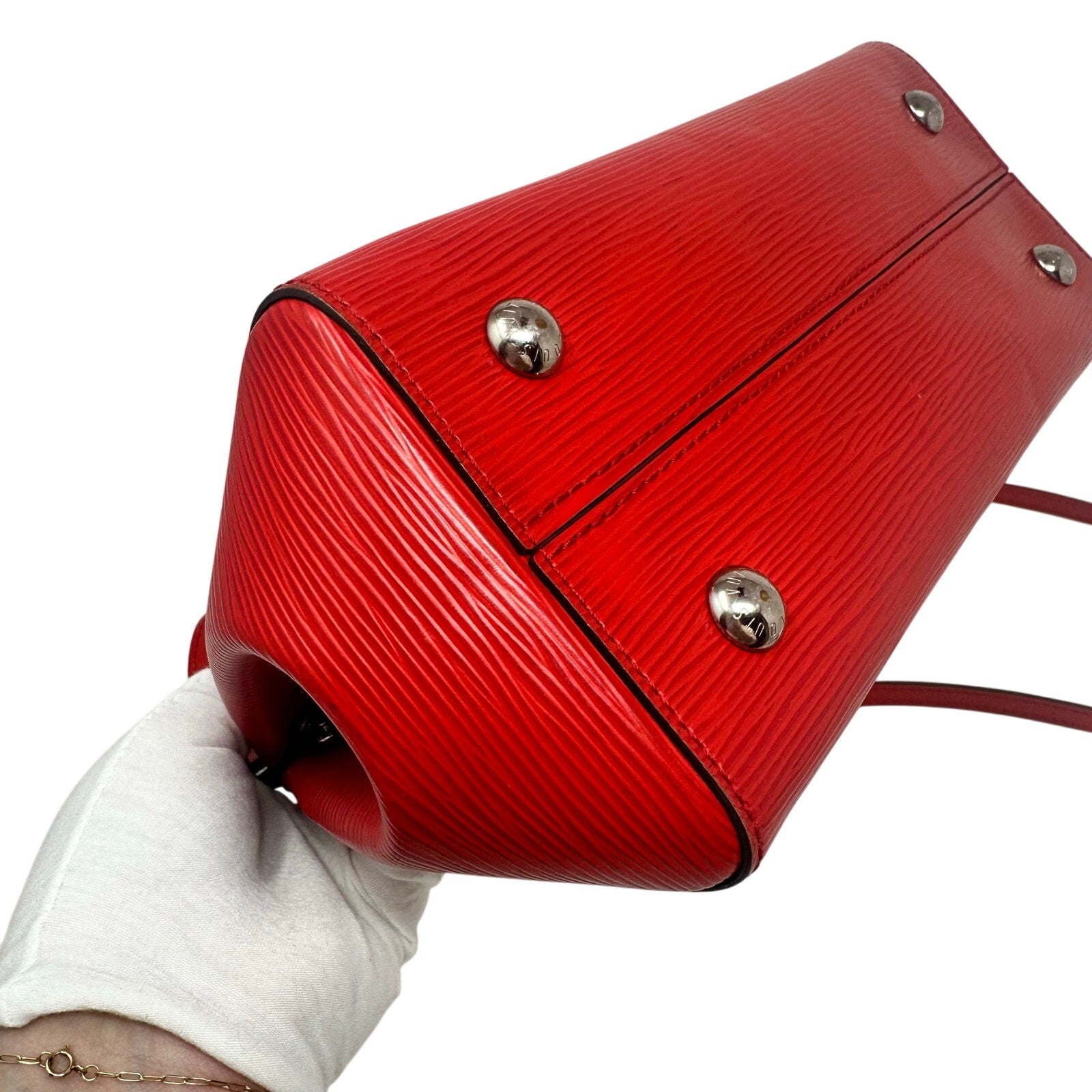 Louis Vuitton LV Marly BB Epi Leather Shoulder Bag Coquelicot Red Crossbody