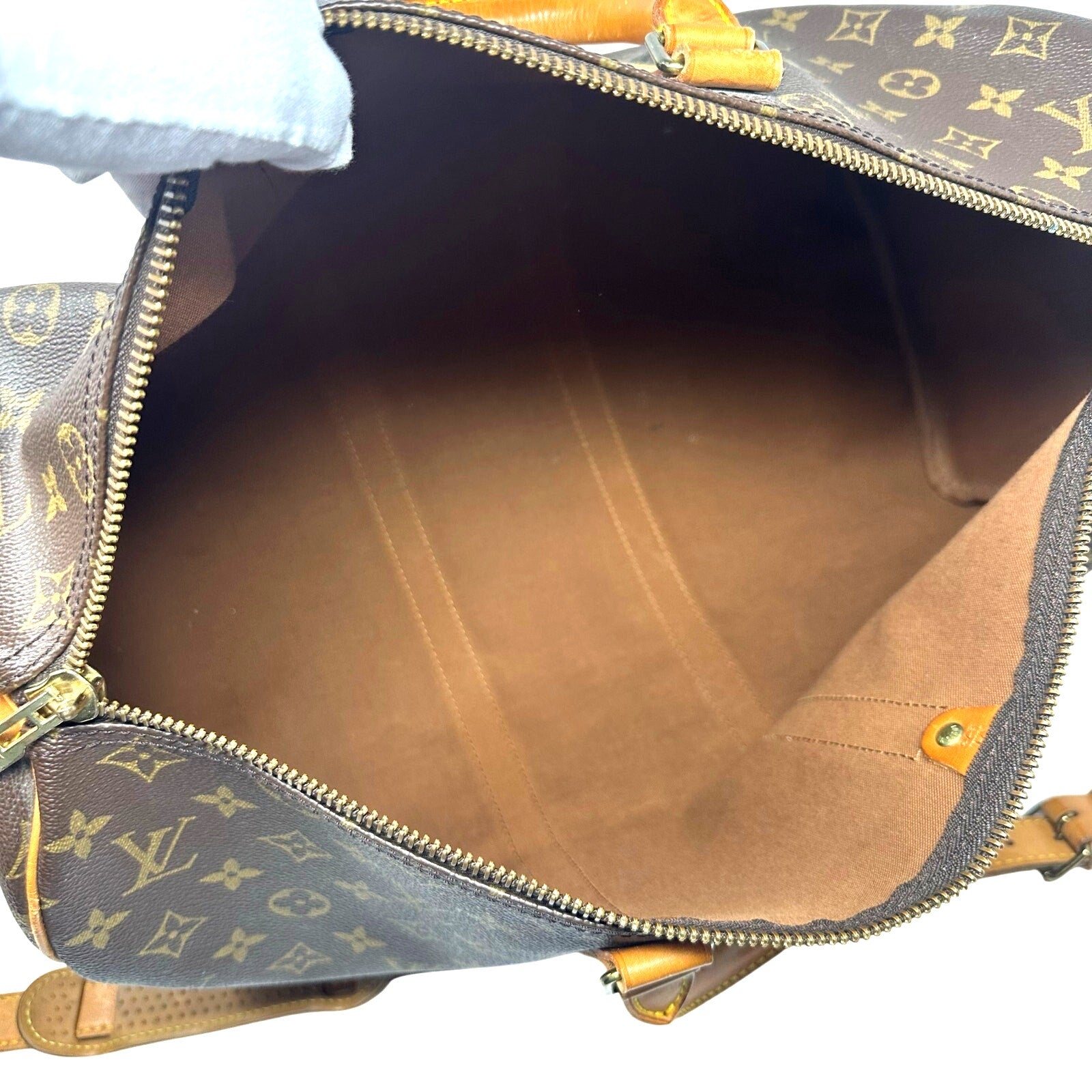 Louis Vuitton LV Monogram Keepall 45 Bandoulier Bando Bag Duffle