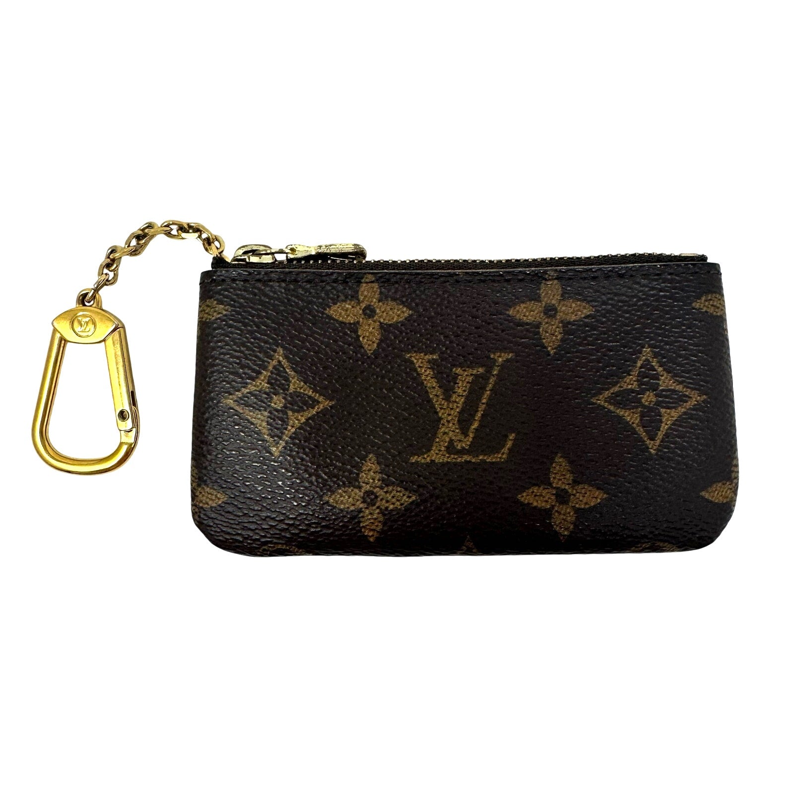 Louis Vuitton LV Monogram Key Coin Cles Zip Pouch Keychain