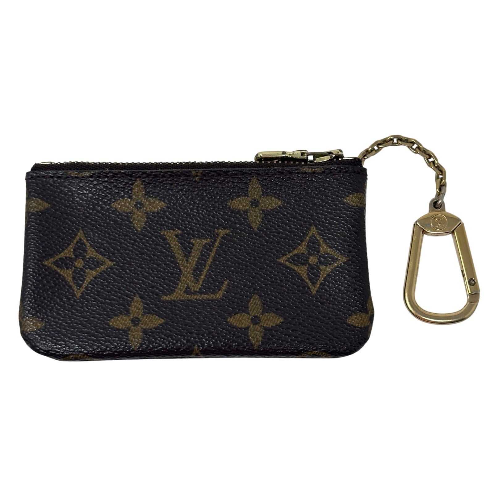 Louis Vuitton LV Monogram Key Coin Cles Zip Pouch Keychain