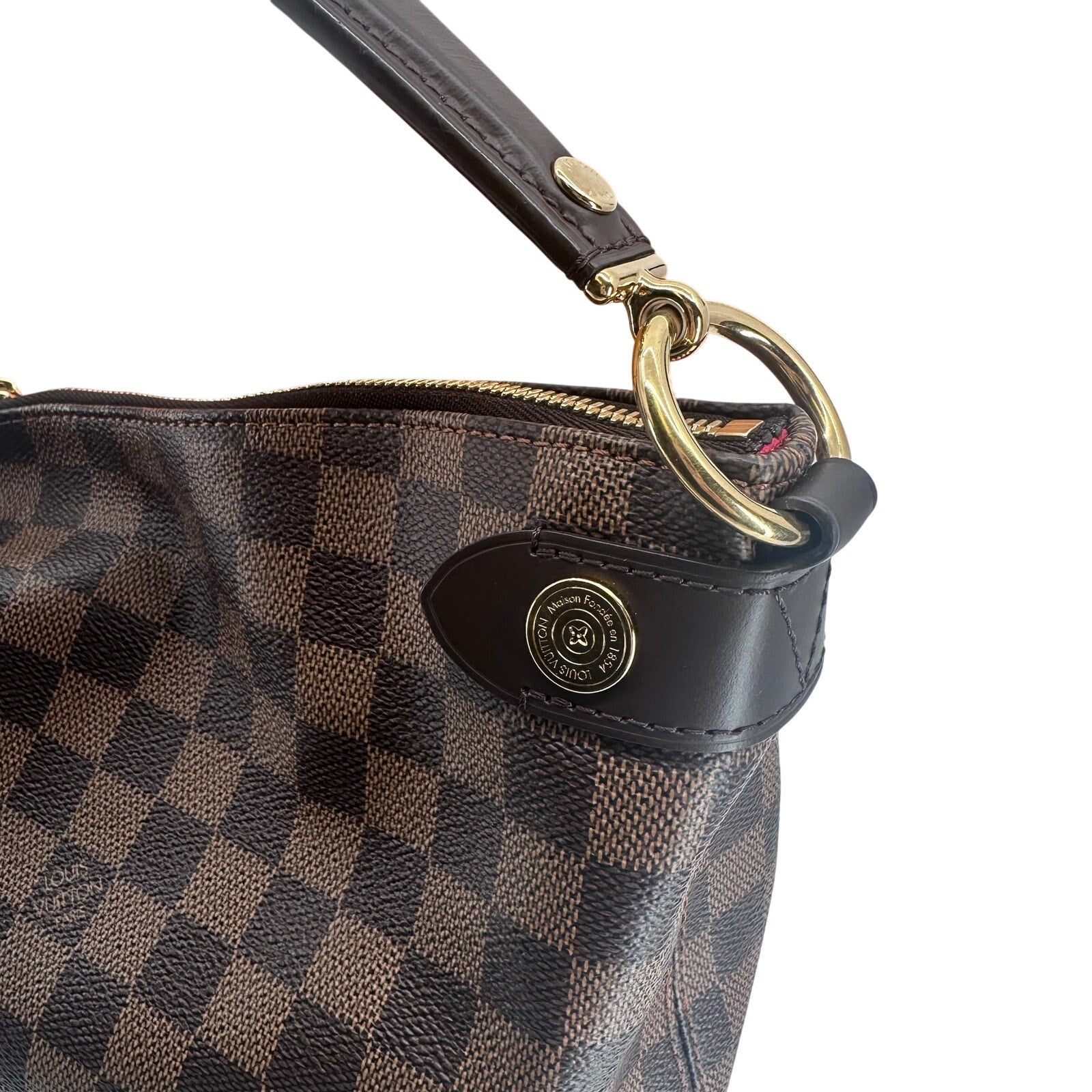 Louis Vuitton LV Damier Ebene Duomo Hobo Shoulder Bag Full Inclusion