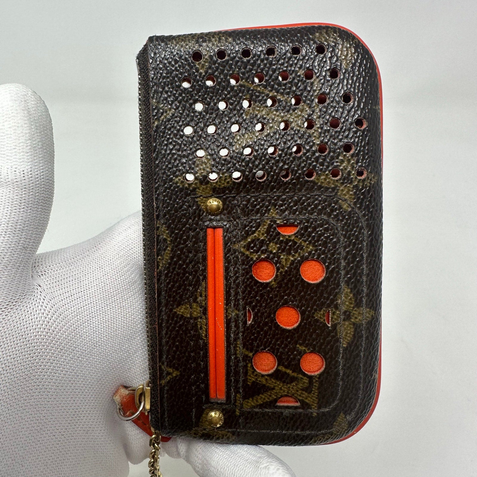 Louis Vuitton LV Monogram Perfo Pochette Cles Wallet Coin Pouch