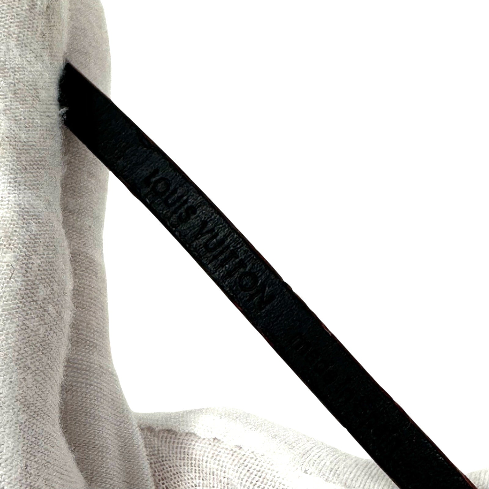 Louis Vuitton LV Edge It Damier Ebene Black Red Leather Bracelet