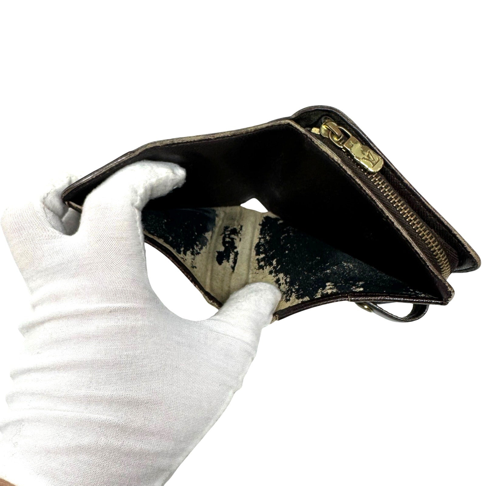 Louis Vuitton LV Damier Ebene Compact Zippy Wallet