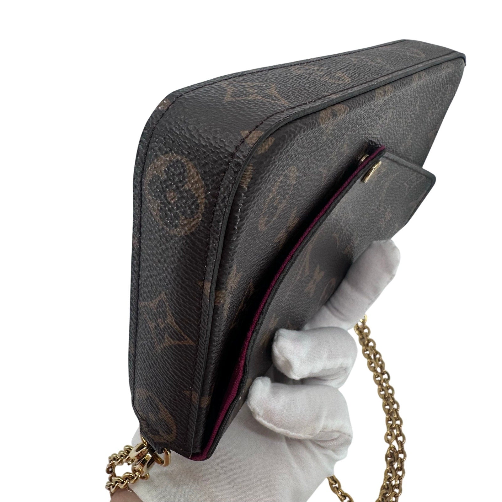 Louis Vuitton LV Monogram Felicie Pochette Crossbody Bag Full Inclusion