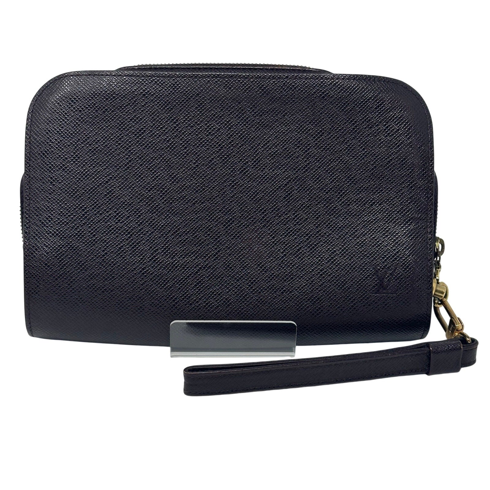 Louis Vuitton LV Bordeaux Taiga Leather Baikal Pouch Clutch Bag