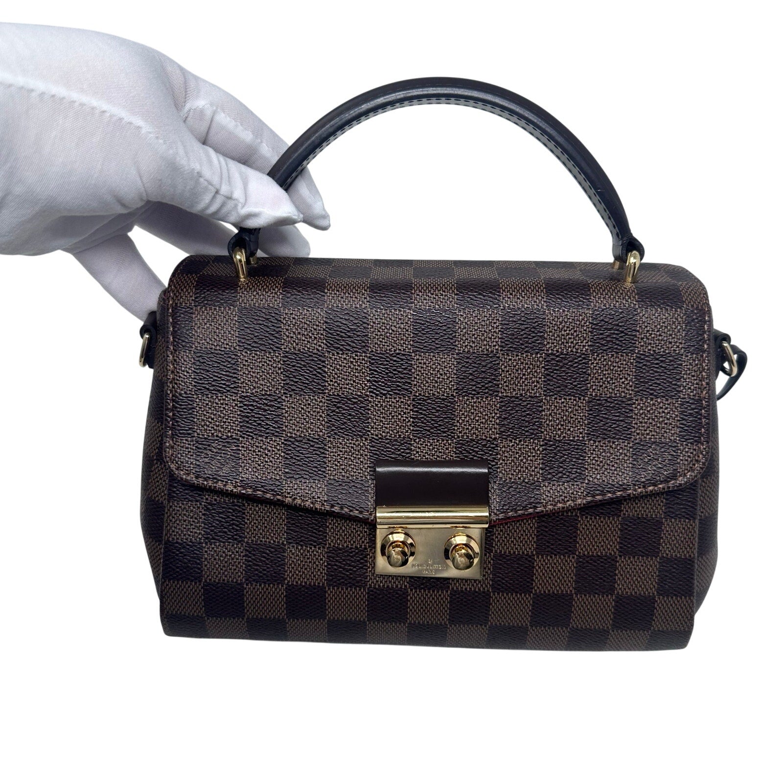 Louis Vuitton LV Damier Ebene Croisette Crossbody Bag Full Inclusion