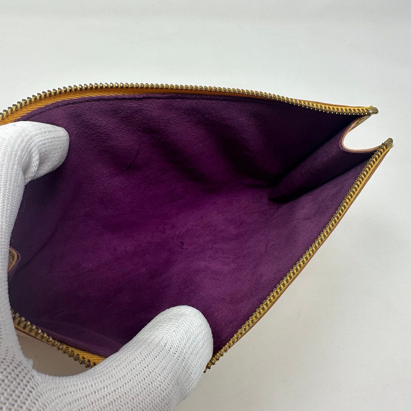 Louis Vuitton LV Yellow Epi Leather Pochette Accessoires Pouch