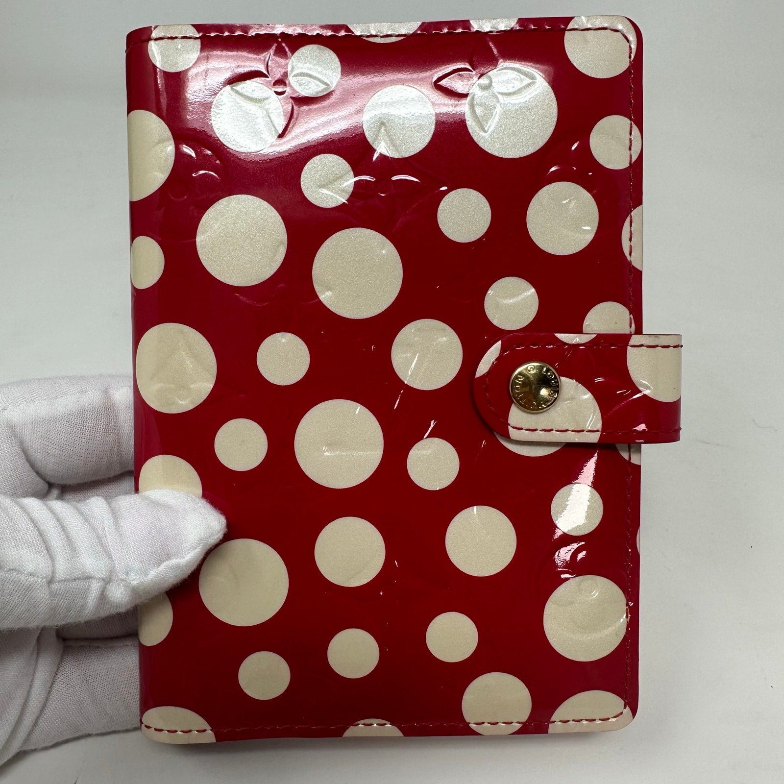 Louis Vuitton LV Yayoi Kusama Limited Edition Agenda PM Red White Dot Vernis