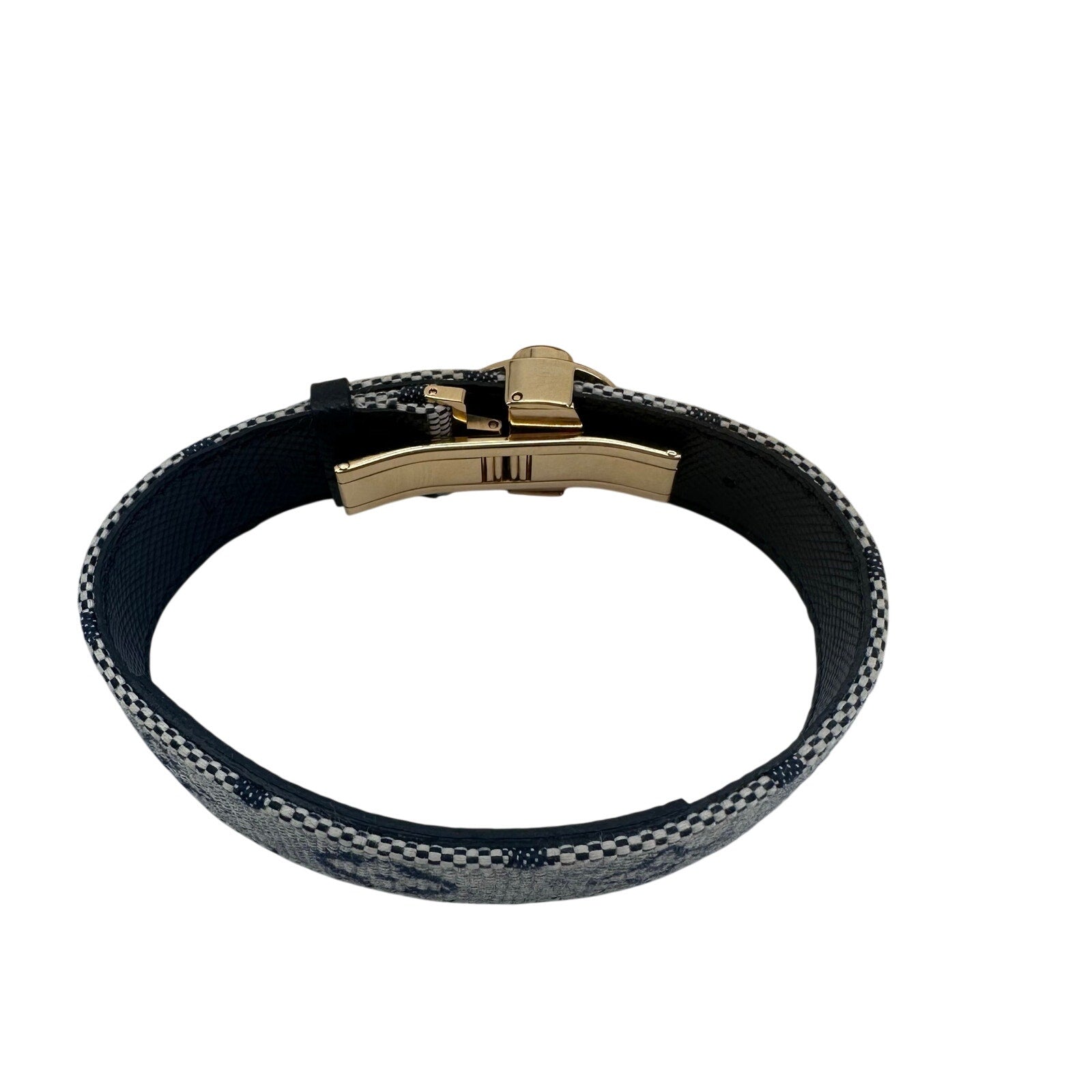 Louis Vuitton LV Mini Lin Monogram Good Luck Bracelet Navy