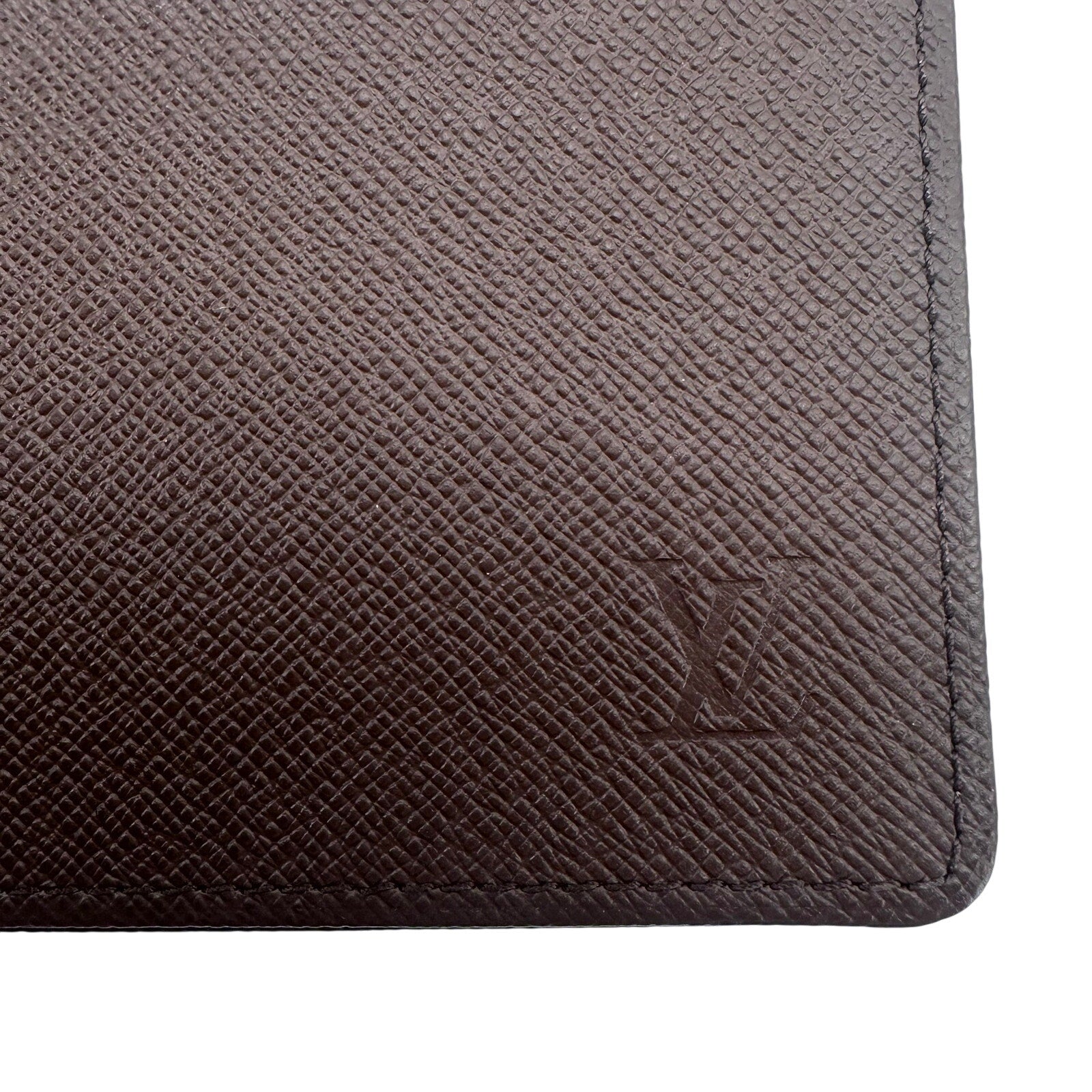 Louis Vuitton LV Espresso Brown Leather Card Holder