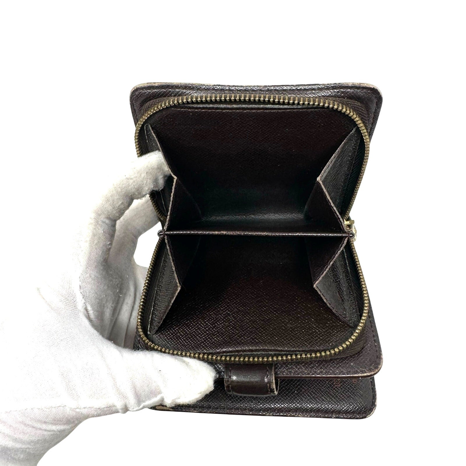 Louis Vuitton LV Damier Ebene Compact Zippy Wallet