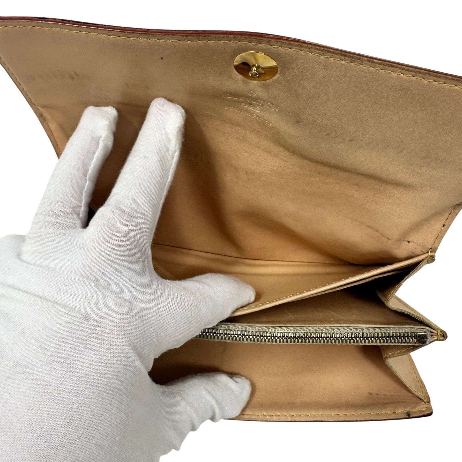 Louis Vuitton LV Black Murakami Multicolor Monogram Long Sarah Wallet Beige Interior